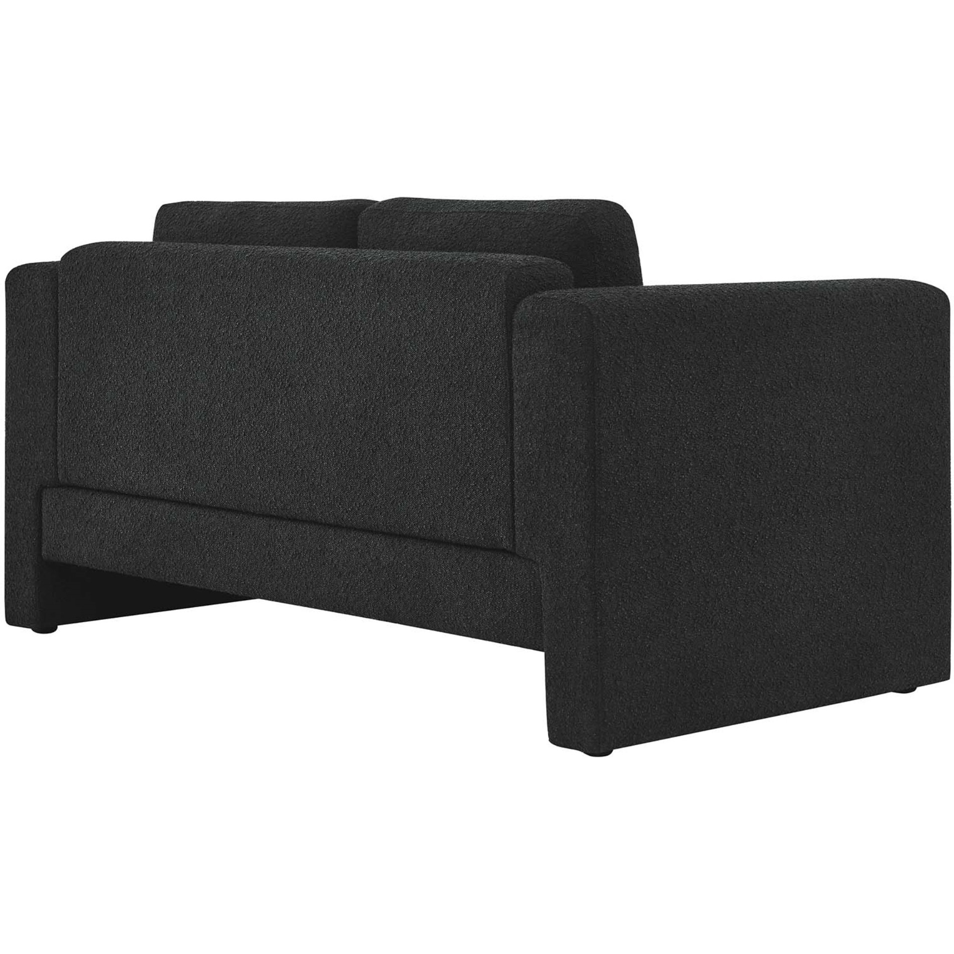 Visible Boucle Fabric Loveseat