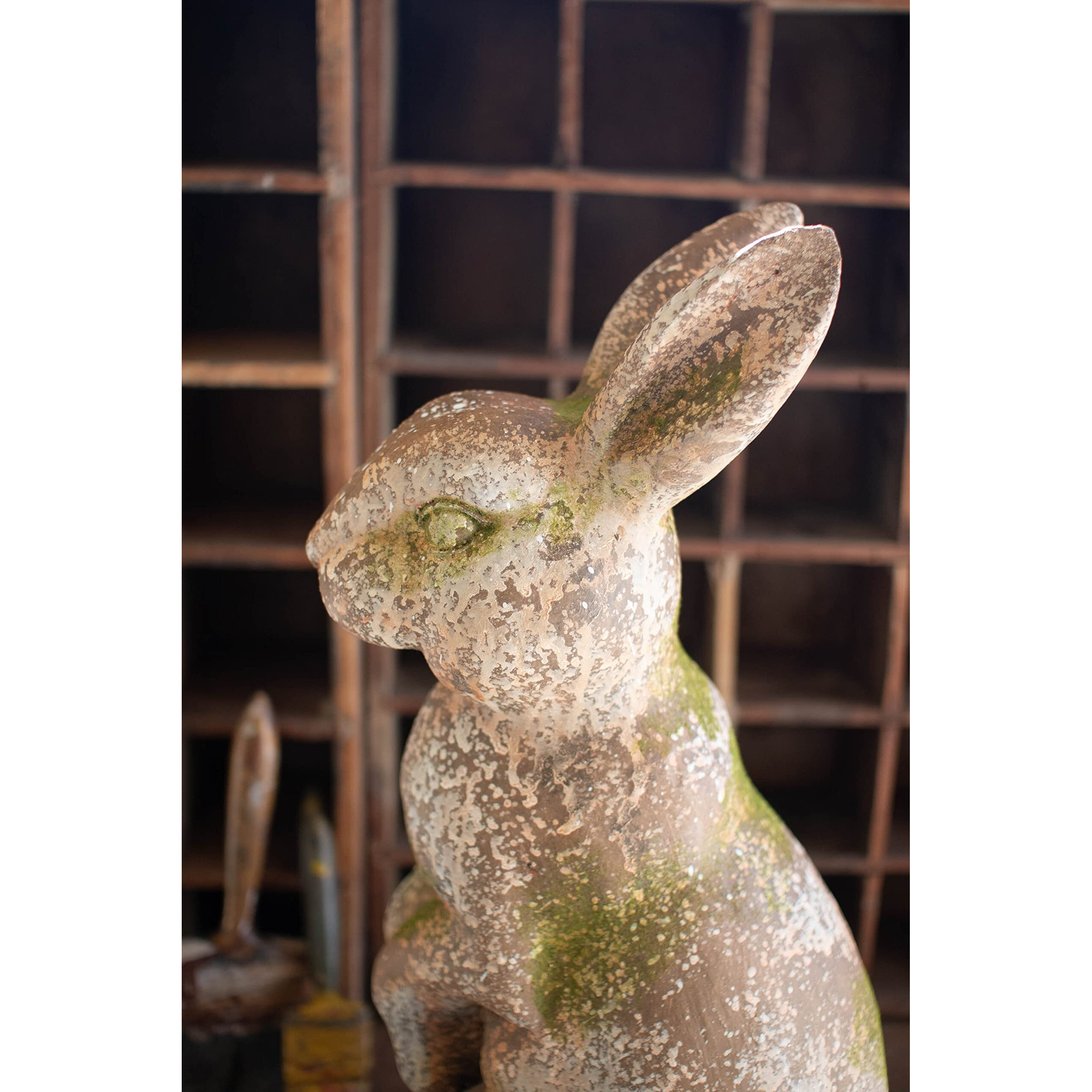 FAUX CONCRETE RABBIT - HEAD FORWARD