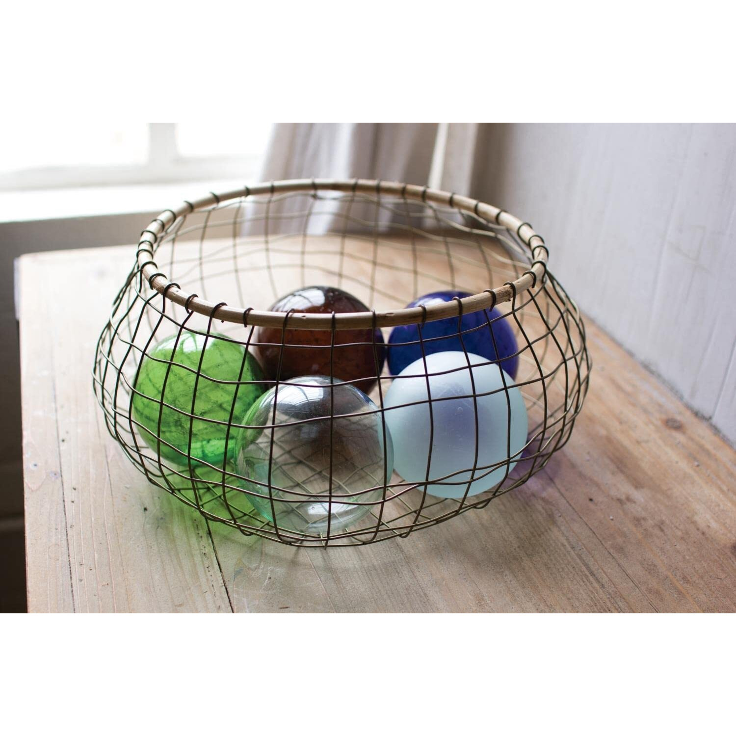 RECYCLED GLASS BALL - AMBER
