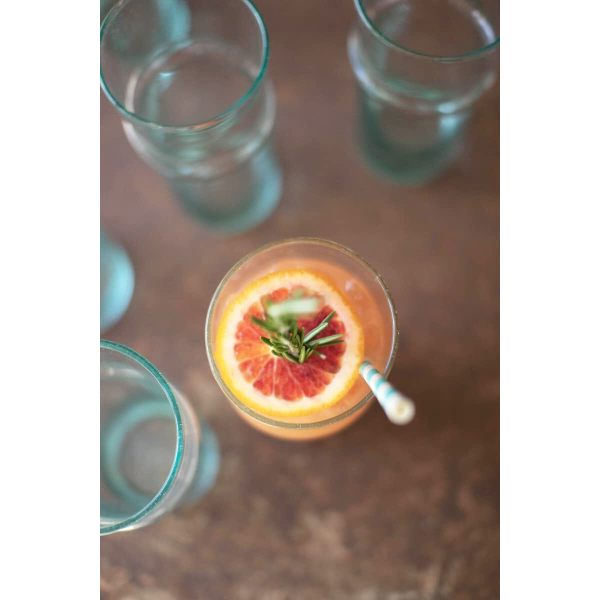 TALL RECYCLED MOROCCAN STYLE TEA GLASS
