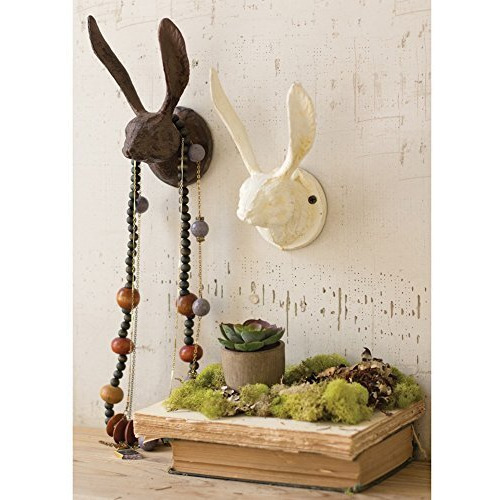 CAST IRON RABBIT WALL HOOK - RUSTIC