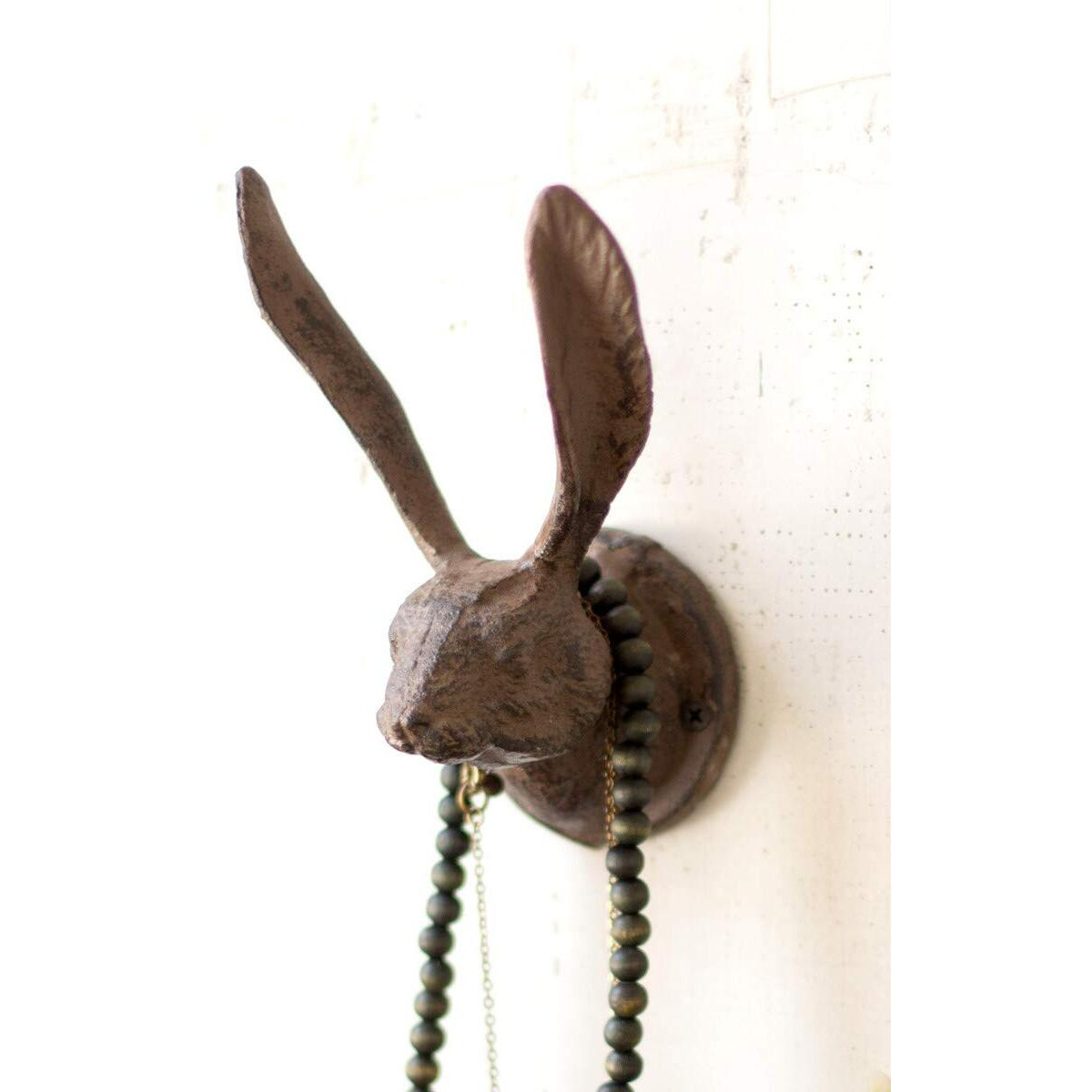 CAST IRON RABBIT WALL HOOK - RUSTIC