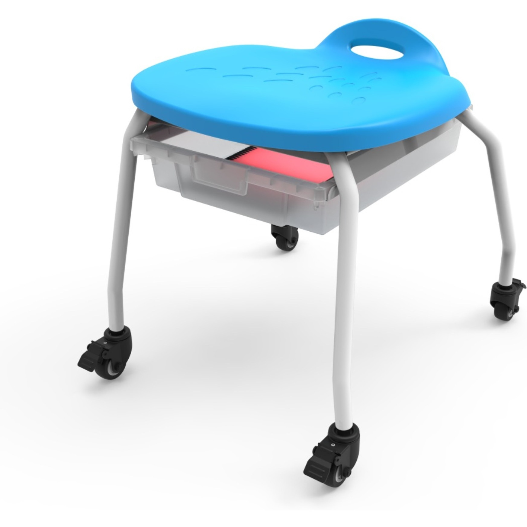 Stool with Clear Bin