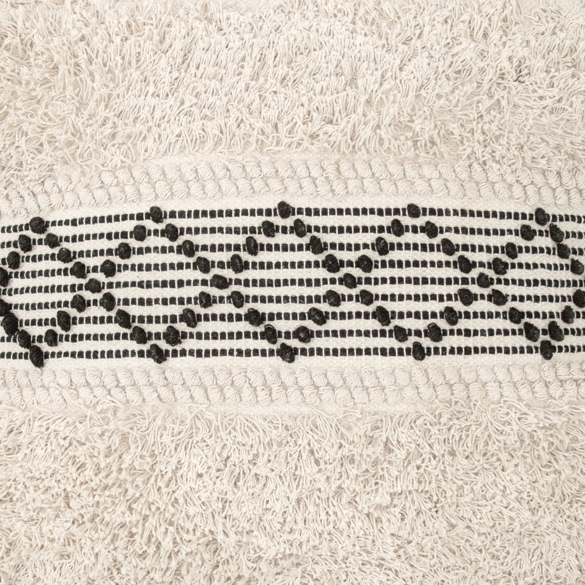 Pisco Ottoman Beige & Black