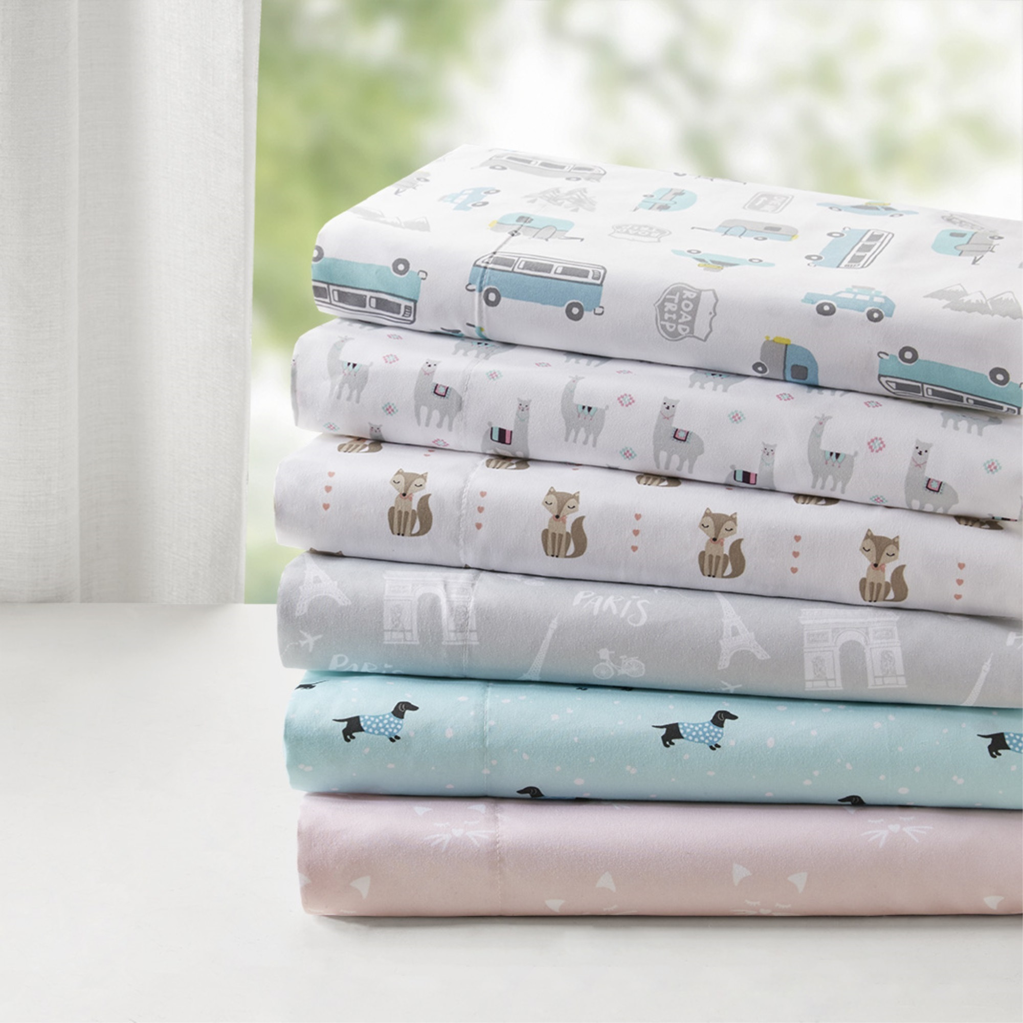 Ergode Print Sheet Set - Adorable and Chic Ergode Prints in Soothing Hues - Ultra-Soft and Cozy - OEKO-TEX Certified - Wrinkle-Free - Transform Your Bedroom into a Haven of Cuteness and Relaxation