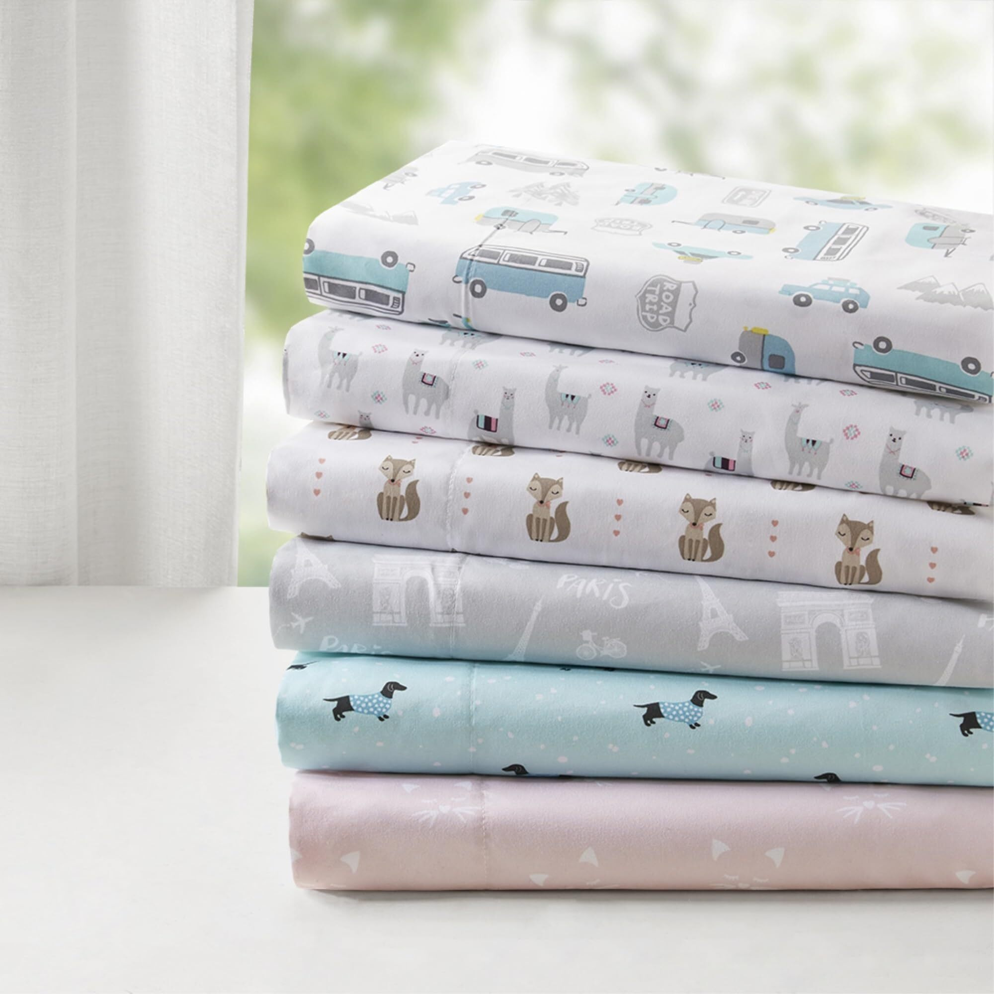 Ergode Print Sheet Set - Adorable and Chic Ergode Prints in Soothing Hues - Ultra-Soft and Cozy - OEKO-TEX Certified - Wrinkle-Free - Transform Your Bedroom into a Haven of Cuteness and Relaxation