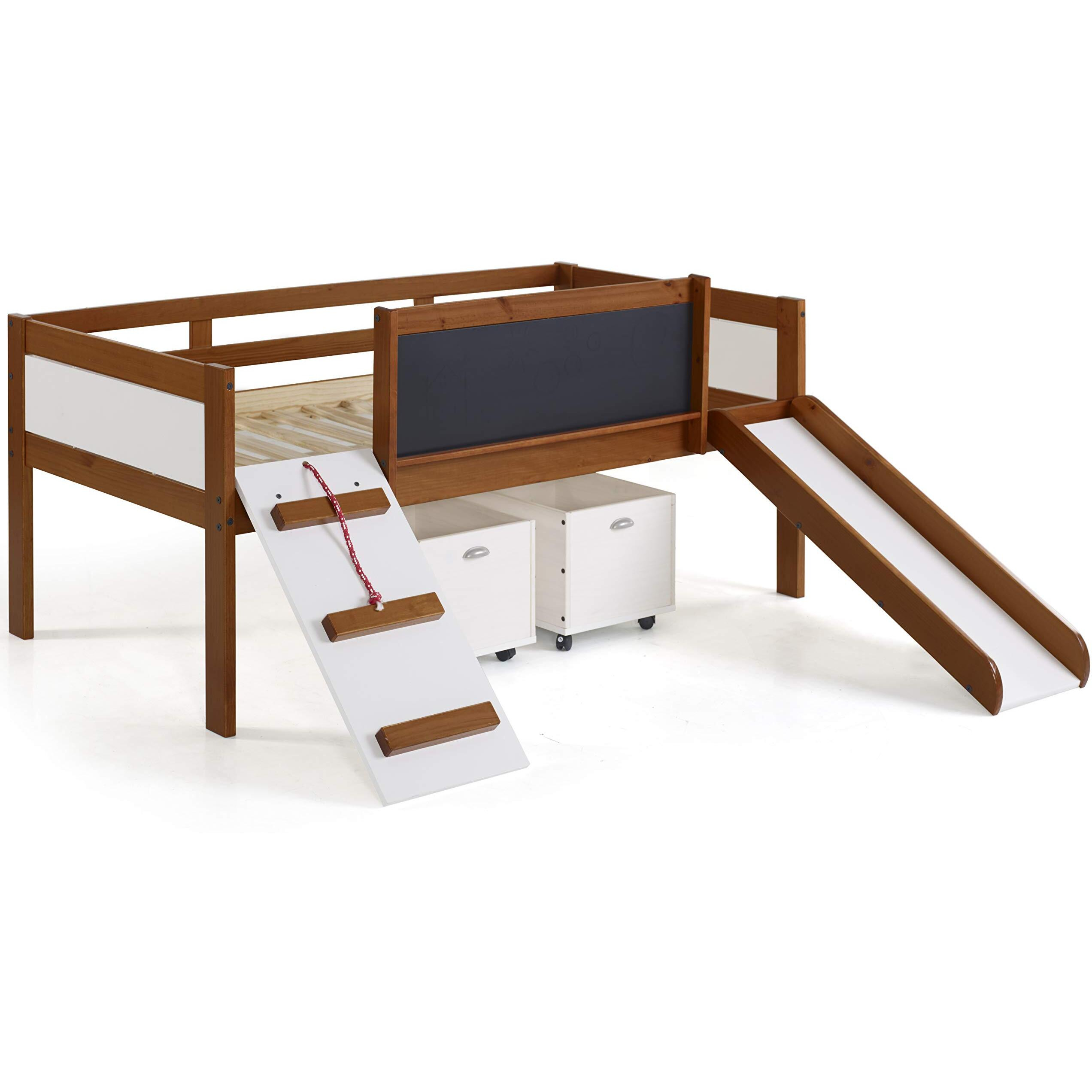 TWIN ART PLAY JUNIOR LOW LOFT WITH TOY BOXES IN ESPRESSO FINISH