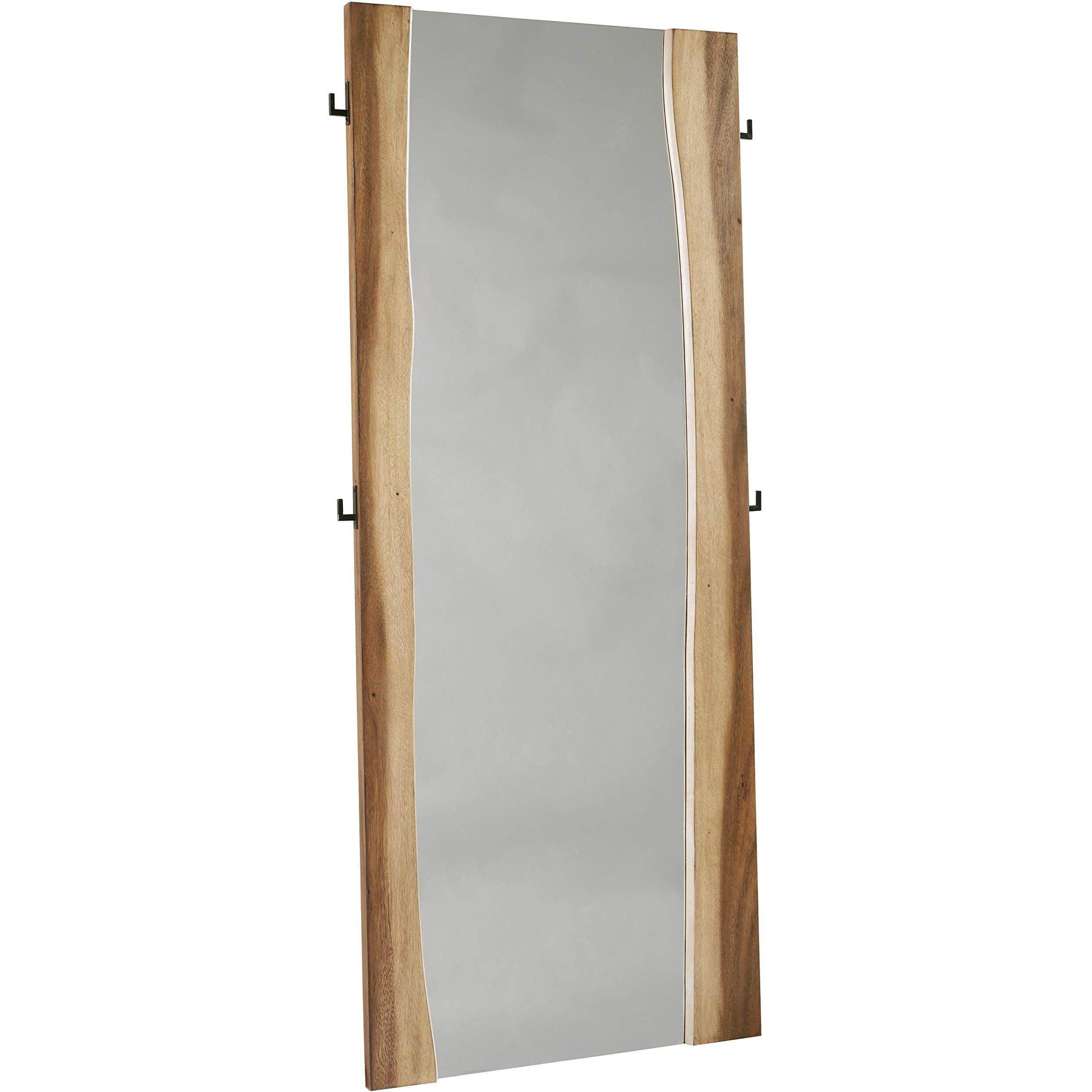 Winslow Standing Mirror Smokey Walnut and Coffee Bean