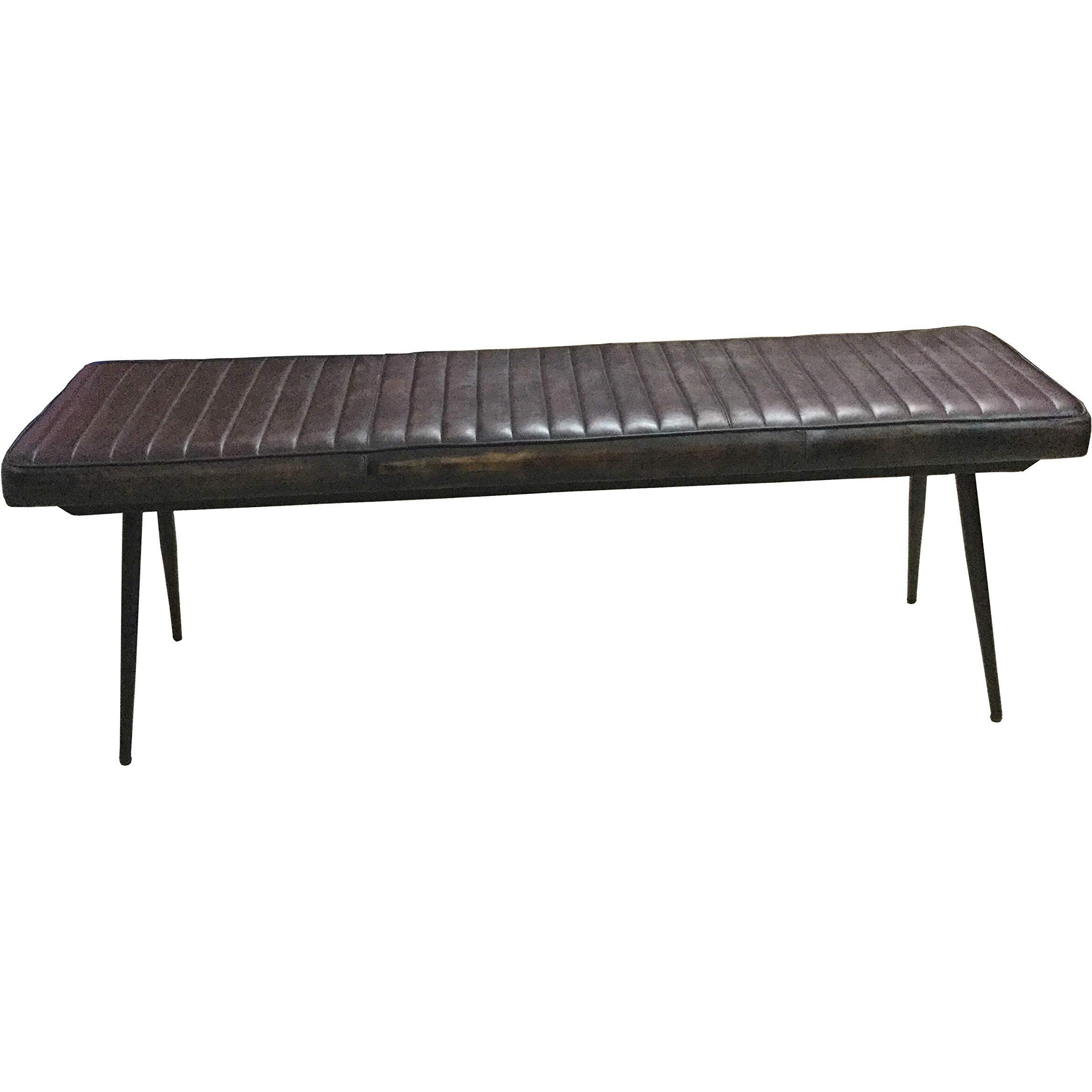 Partridge Cushion Bench Espresso and Black