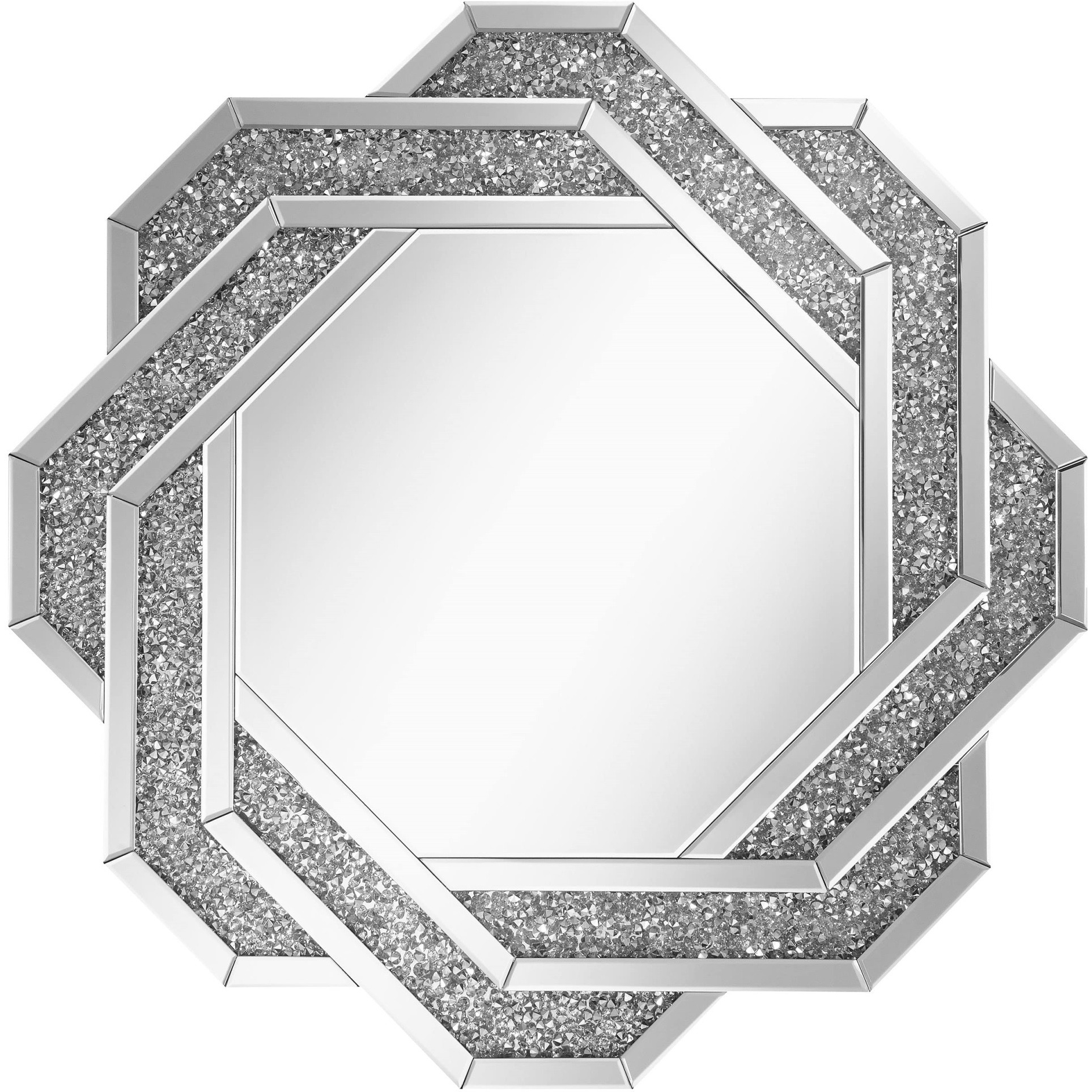 Mikayla Wall Mirror with Braided Frame Dark Crystal