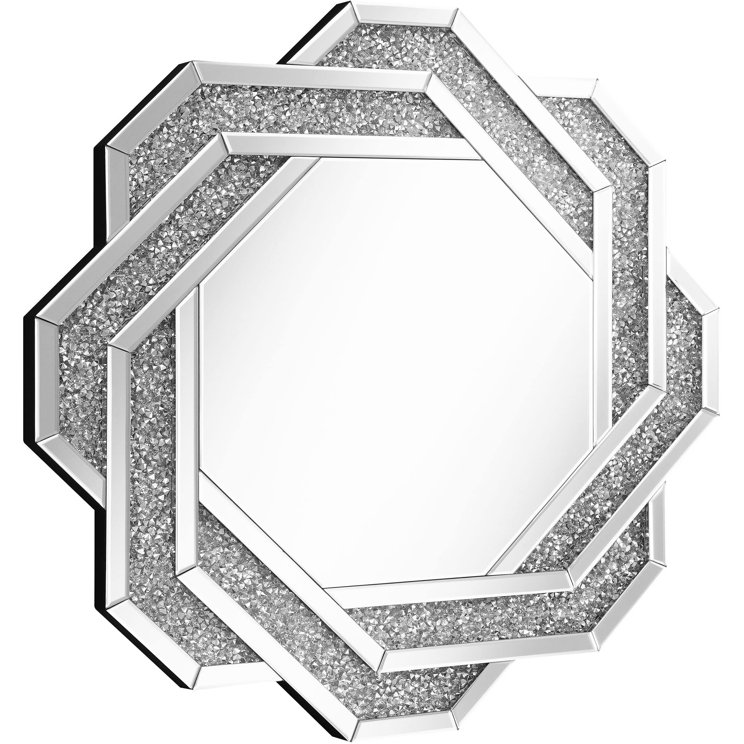 Mikayla Wall Mirror with Braided Frame Dark Crystal