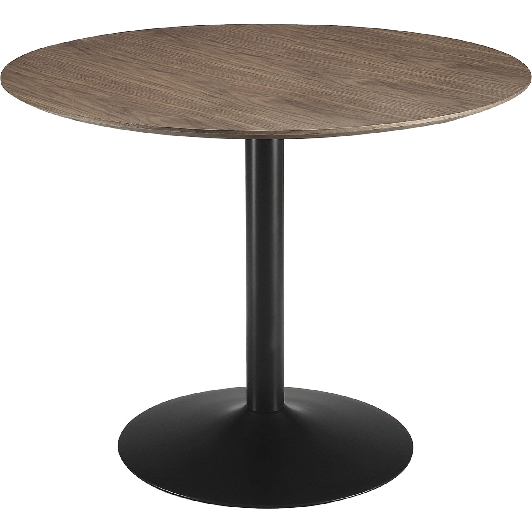 Cora Round Dining Table Walnut and Black