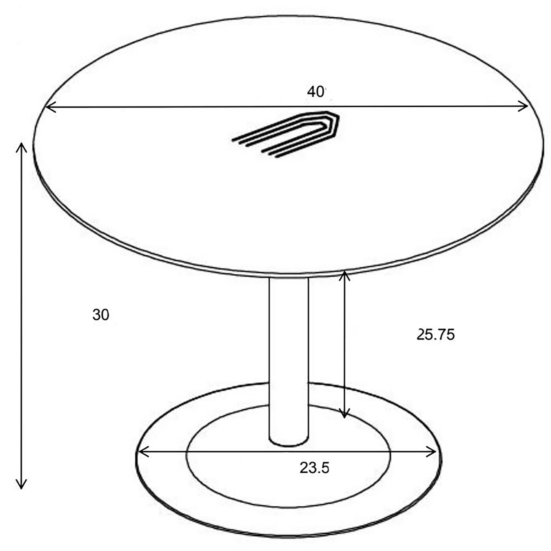 Cora Round Dining Table Walnut and Black