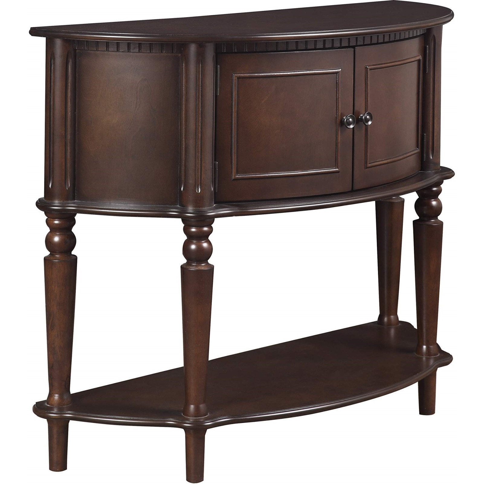 Brenda Console Table with Curved Front Brown