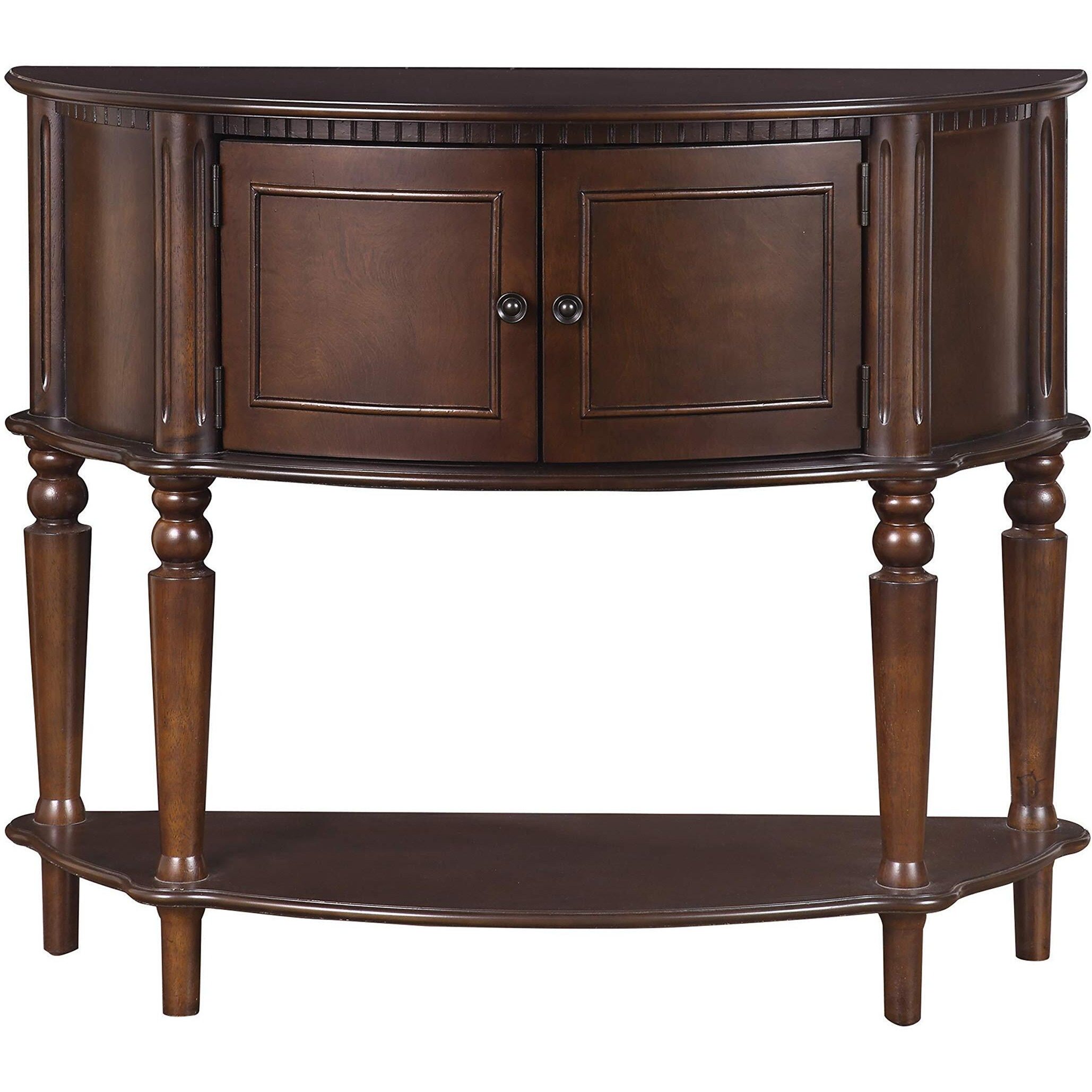 Brenda Console Table with Curved Front Brown