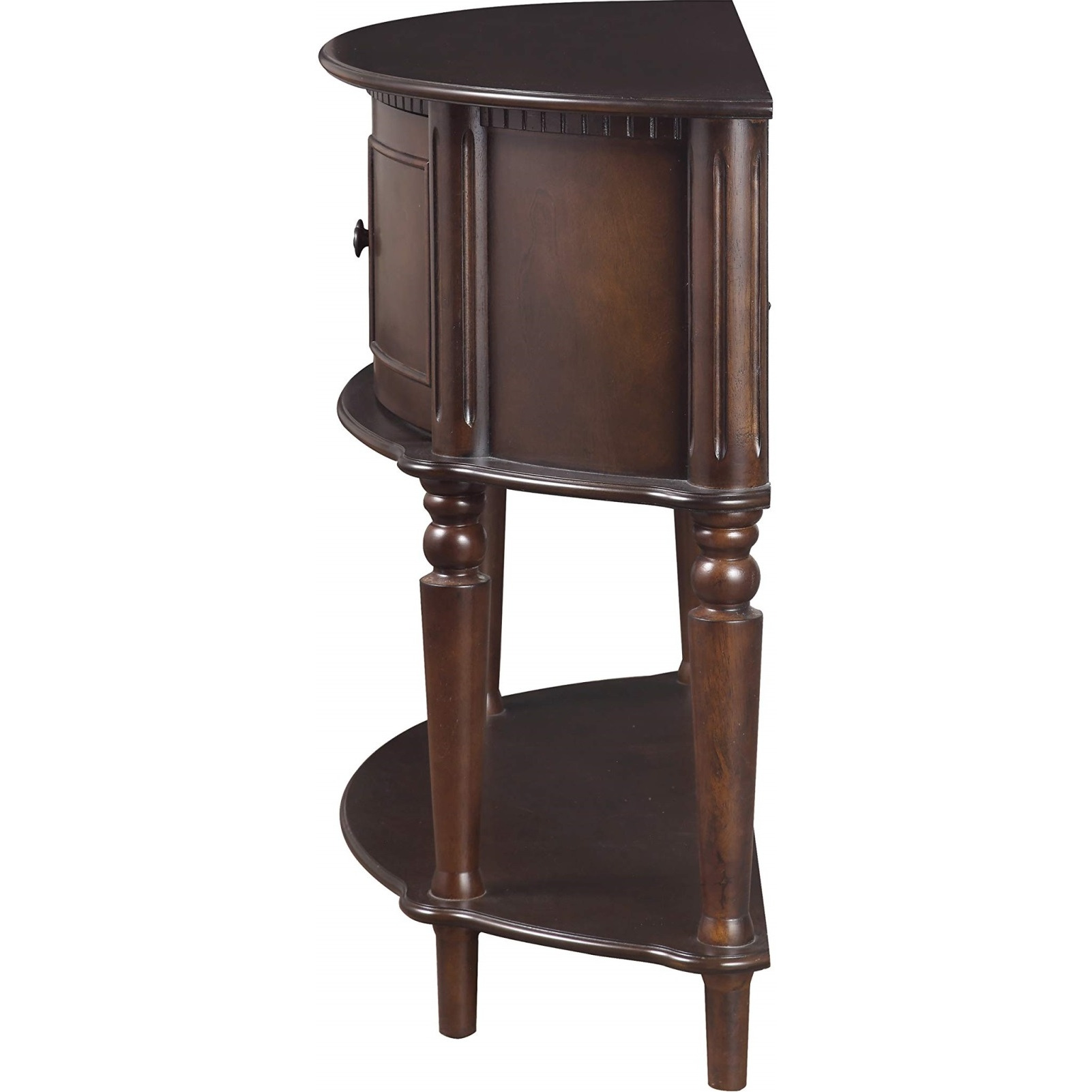 Brenda Console Table with Curved Front Brown