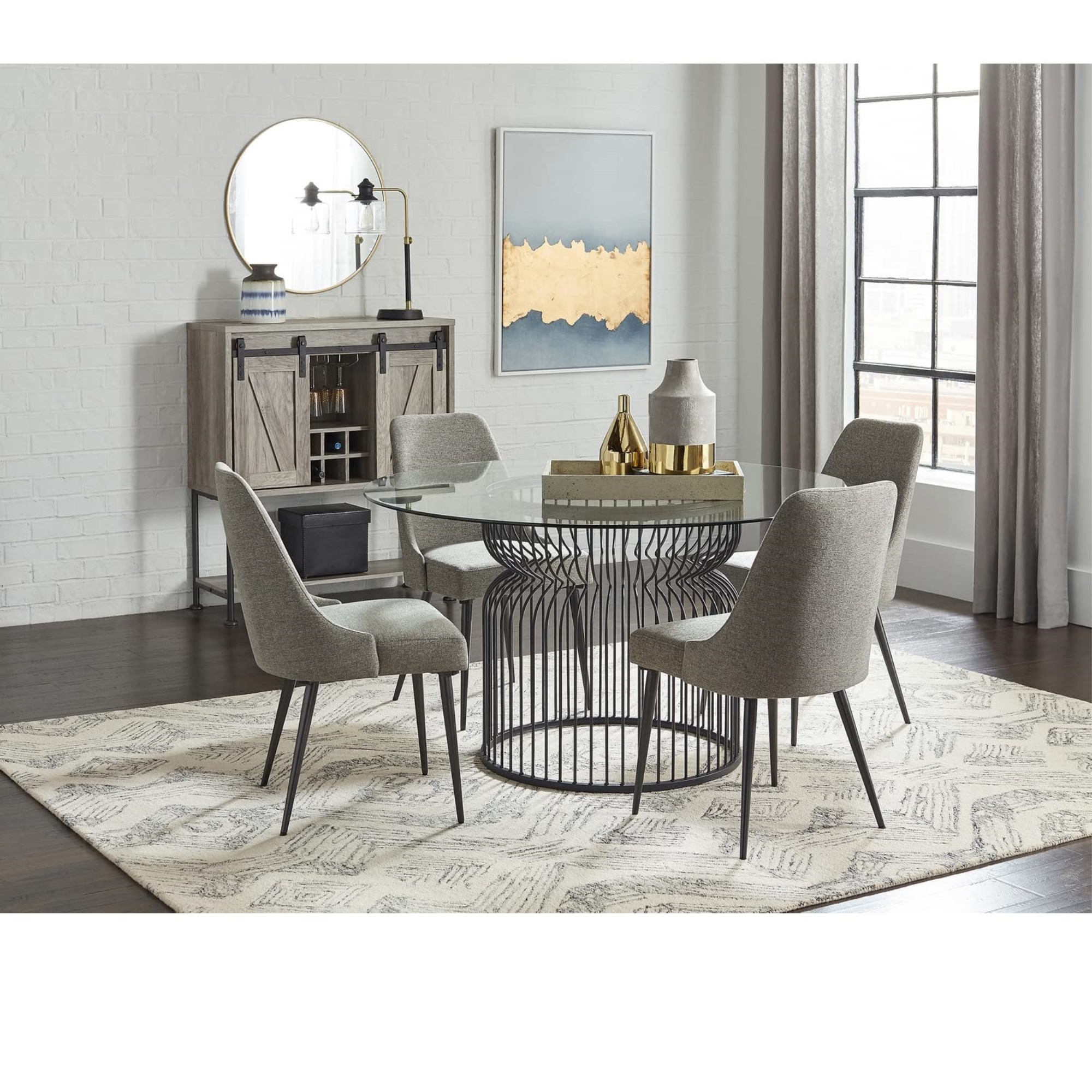 Granvia Dining Table Base Gunmetal