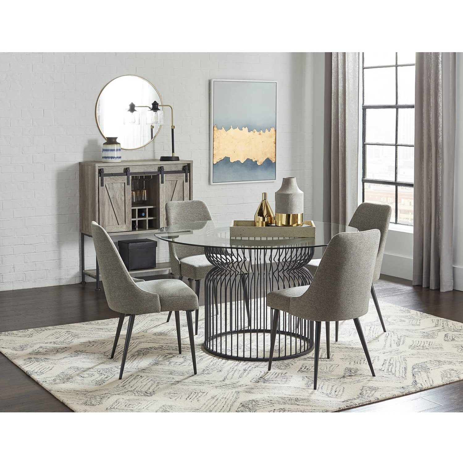 Granvia Dining Table Base Gunmetal