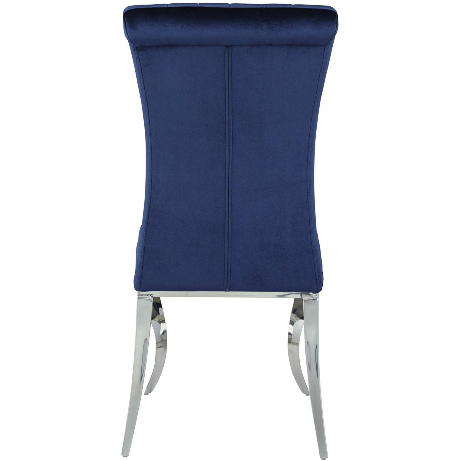 Betty Upholstered Side Chairs Ink Blue and Chrome (Set of 4)