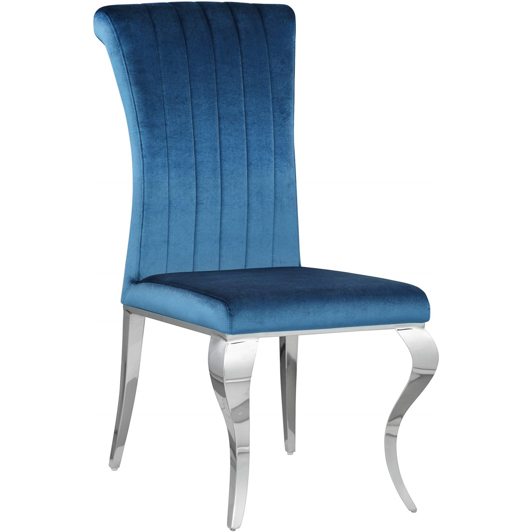 Betty Upholstered Side Chairs Teal and Chrome (Set of 4)