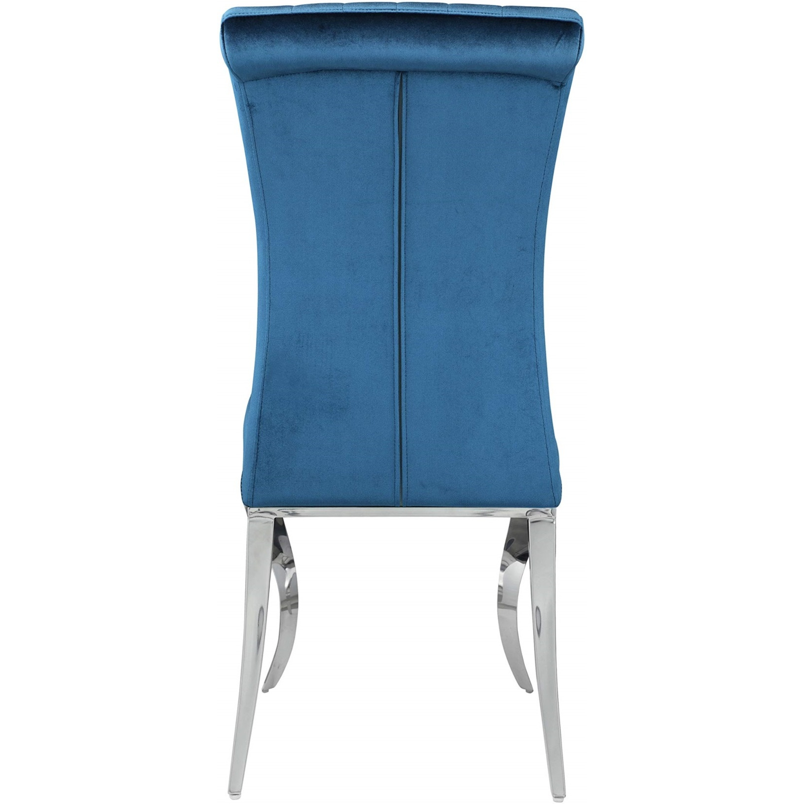 Betty Upholstered Side Chairs Teal and Chrome (Set of 4)