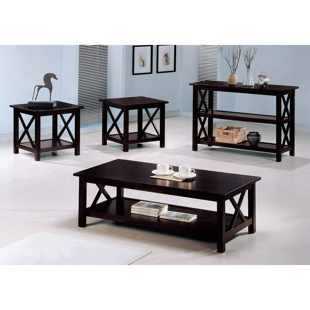 Rachelle Sofa Table with 2-shelf Deep Merlot