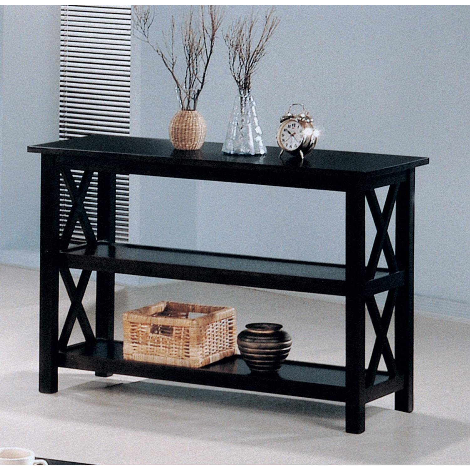 Rachelle Sofa Table with 2-shelf Deep Merlot
