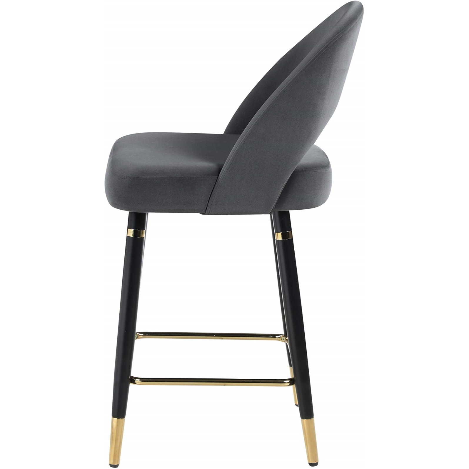 Lindsey Arched Back Upholstered Counter Height Stools Grey (Set of 2)
