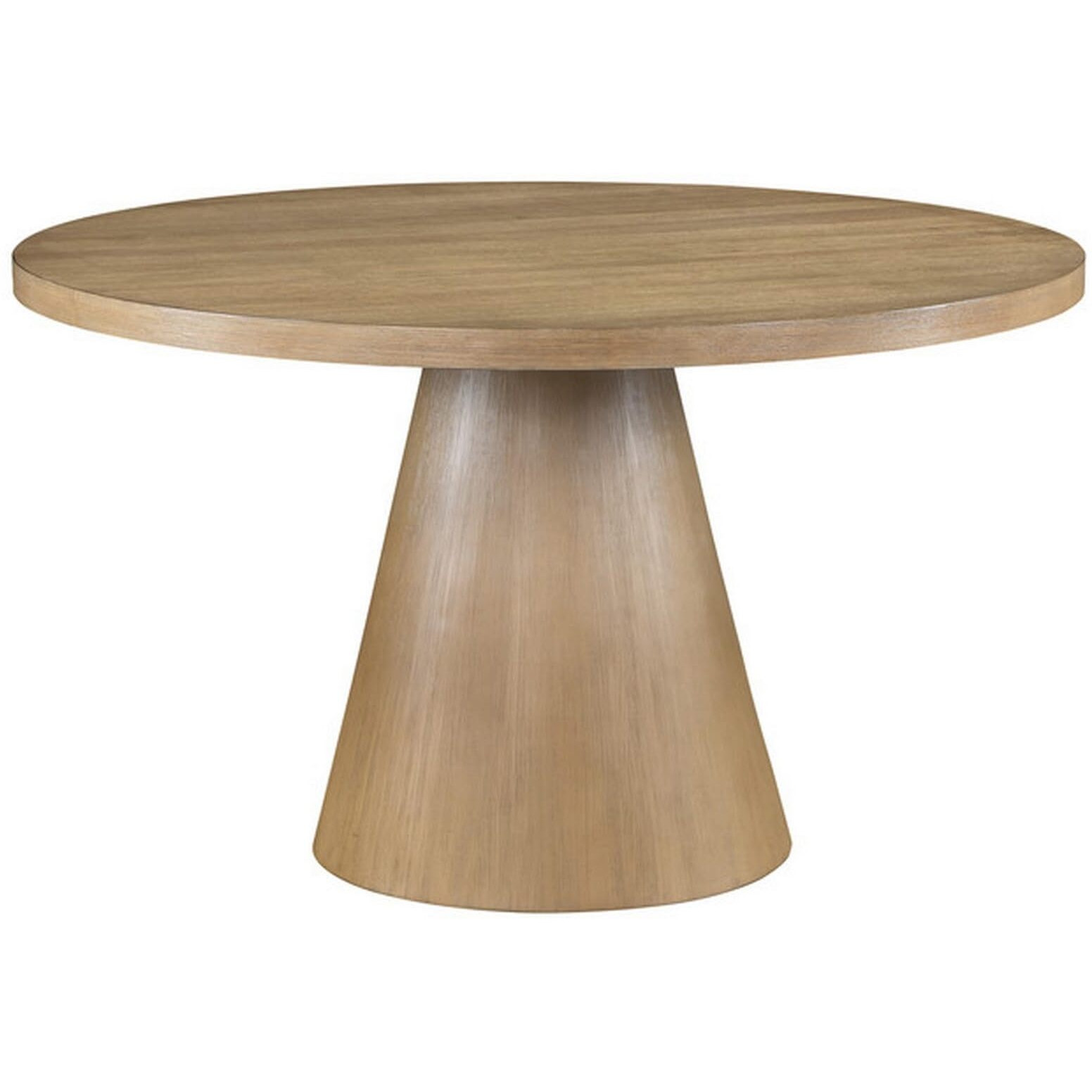 Deli 5 Piece Round Dining Table Set, 4 Seater Table, Gray Linen Chairs