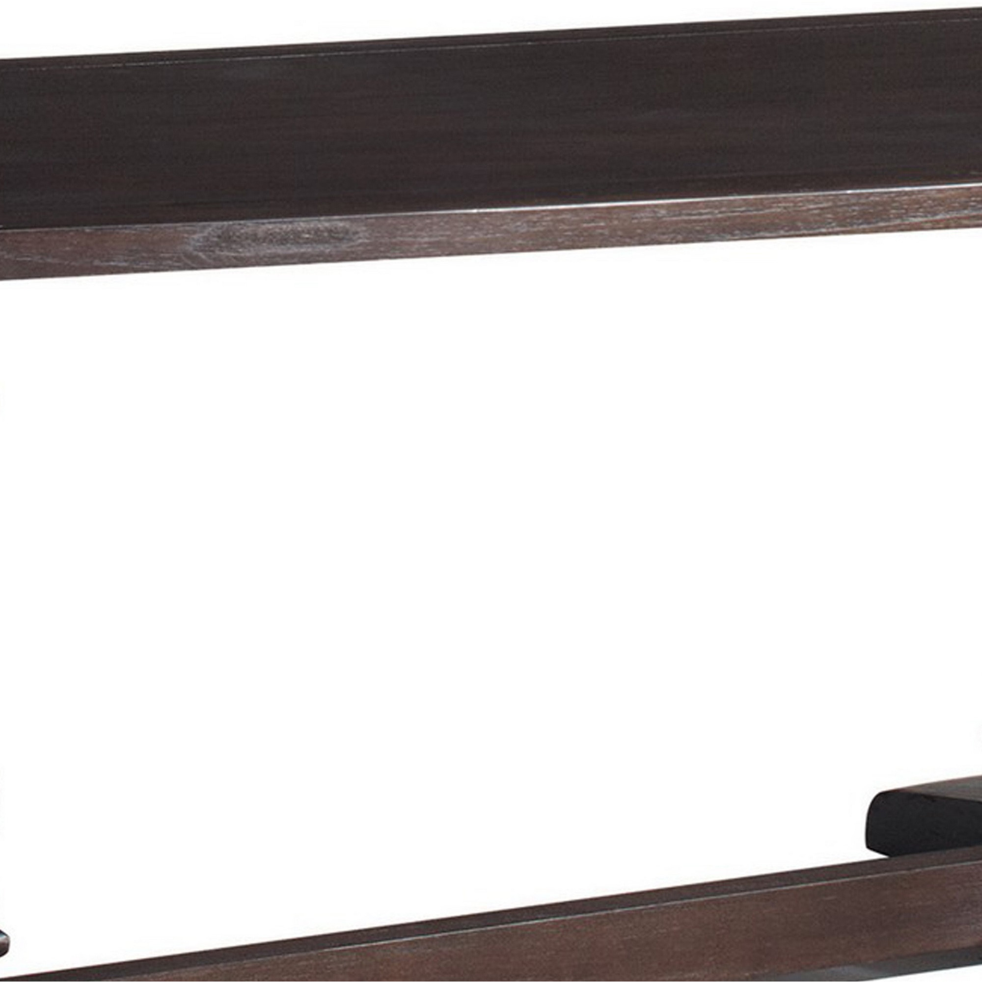 86 Inch Dining Table, Turned Legs, Double Pedestal, Rustic Espresso Brown