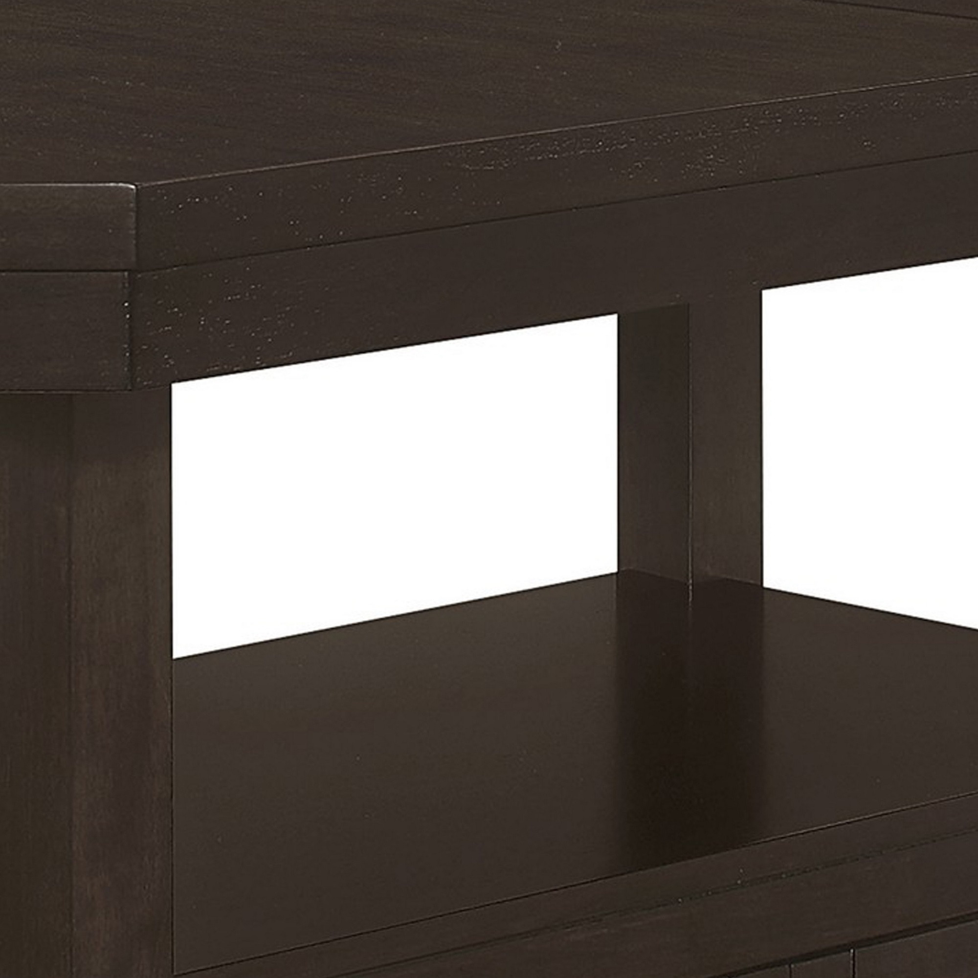60-78 Inch Extendable Counter Table, Butterfly Leaf, Cappuccino Brown