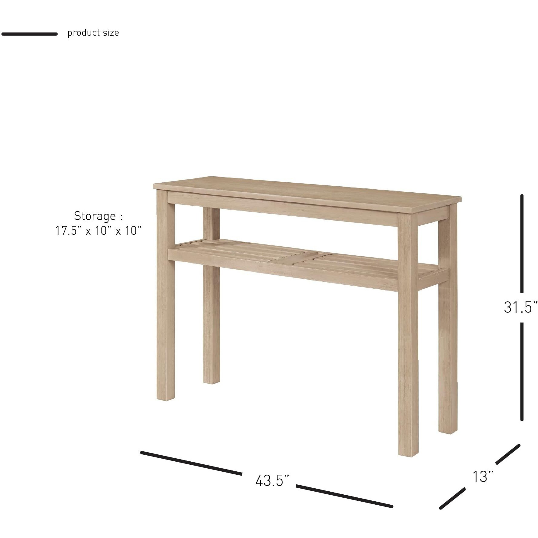 Tiburon Console Table w/ Shelf