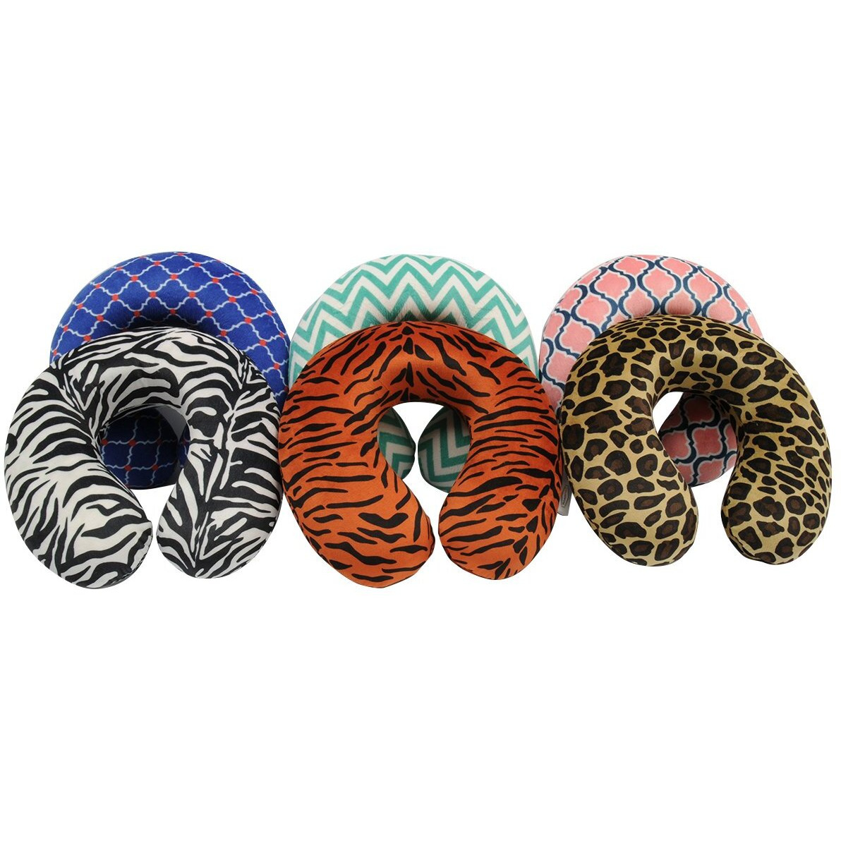 BlackCanyon Gear Print Memory Foam Neck Pillow RP0ASST Memory Foam Neck Support U Shaped Travel Pillow - Assorted Colors