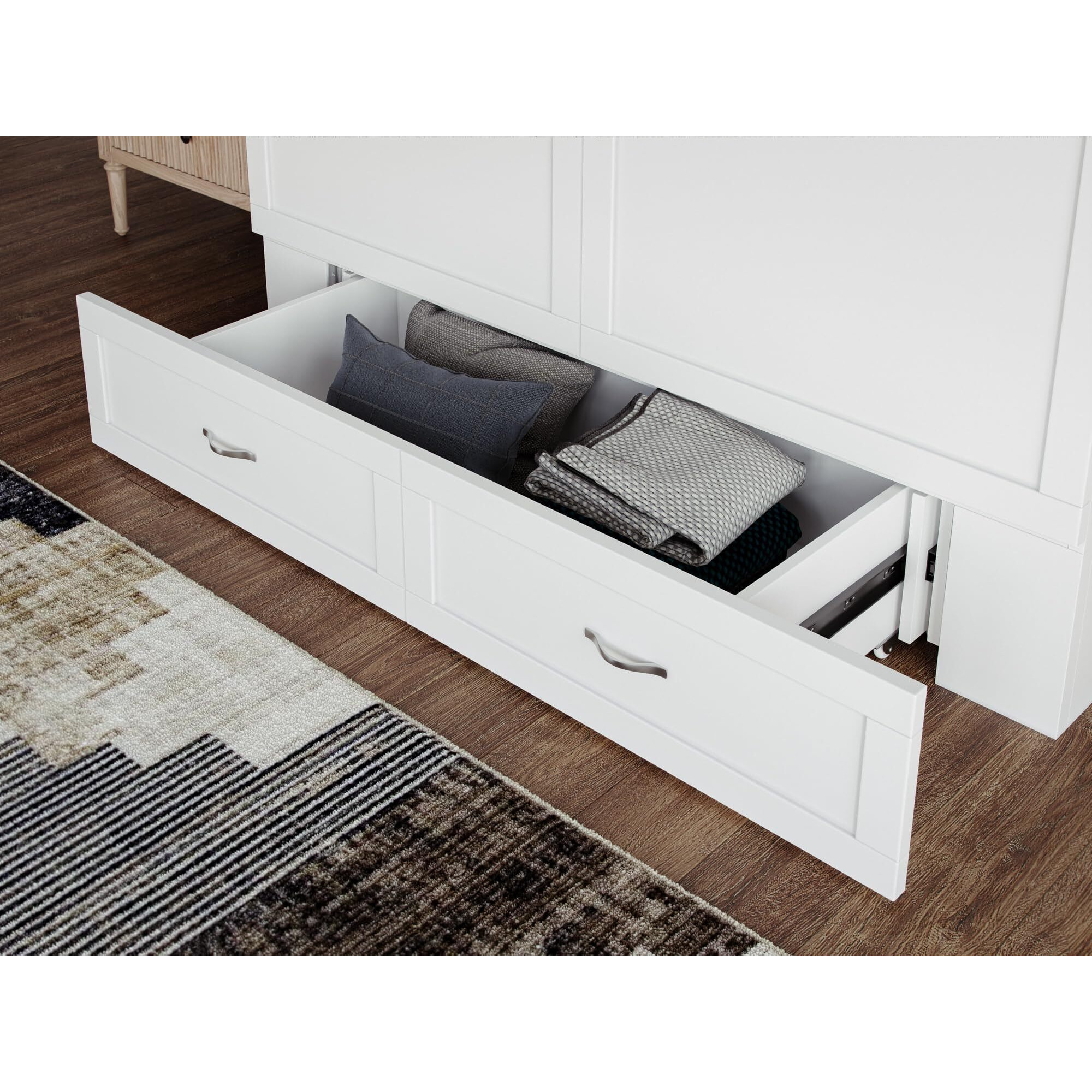 Raleigh Queen Murphy Bed Chest in White