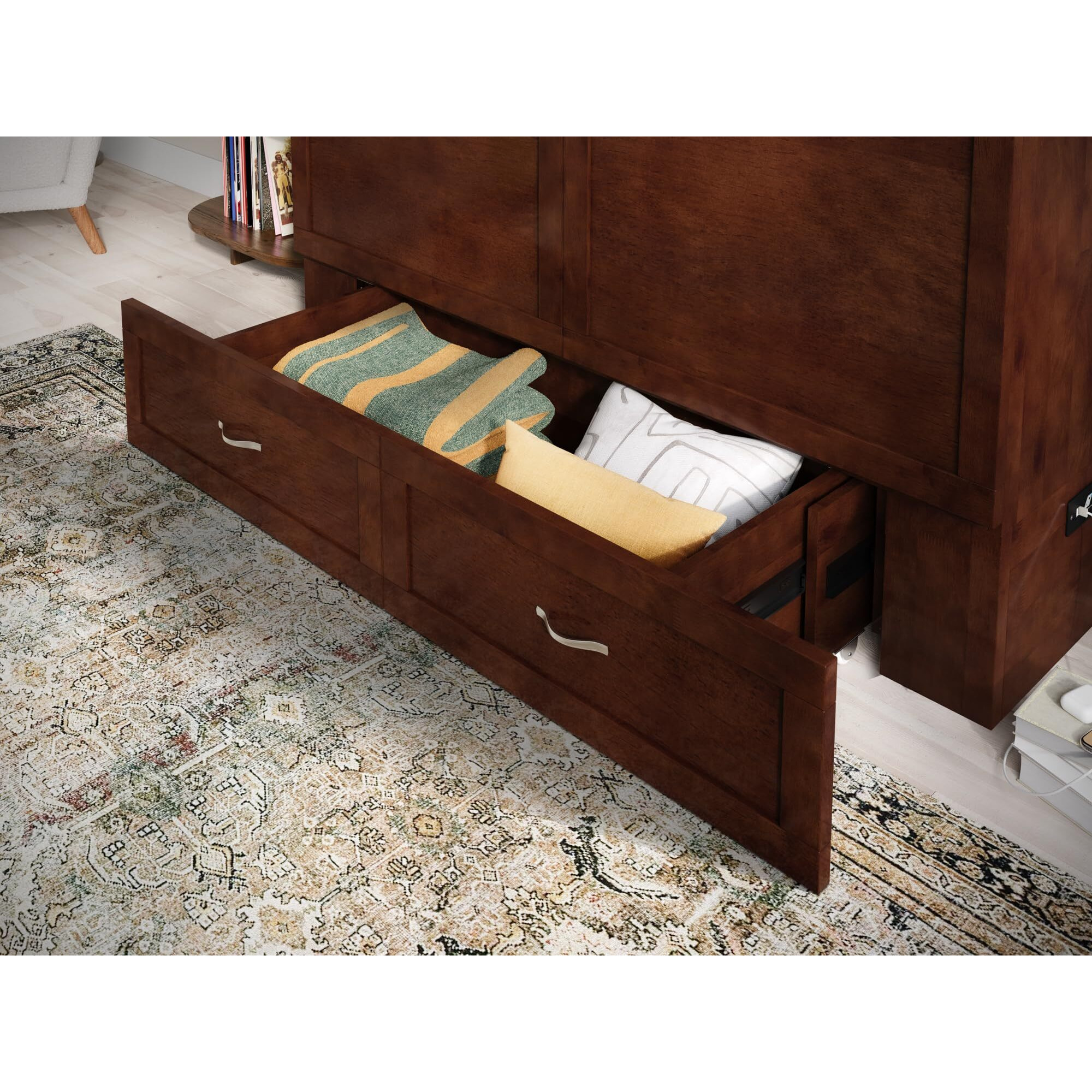 Raleigh Queen Murphy Bed Chest in Walnut