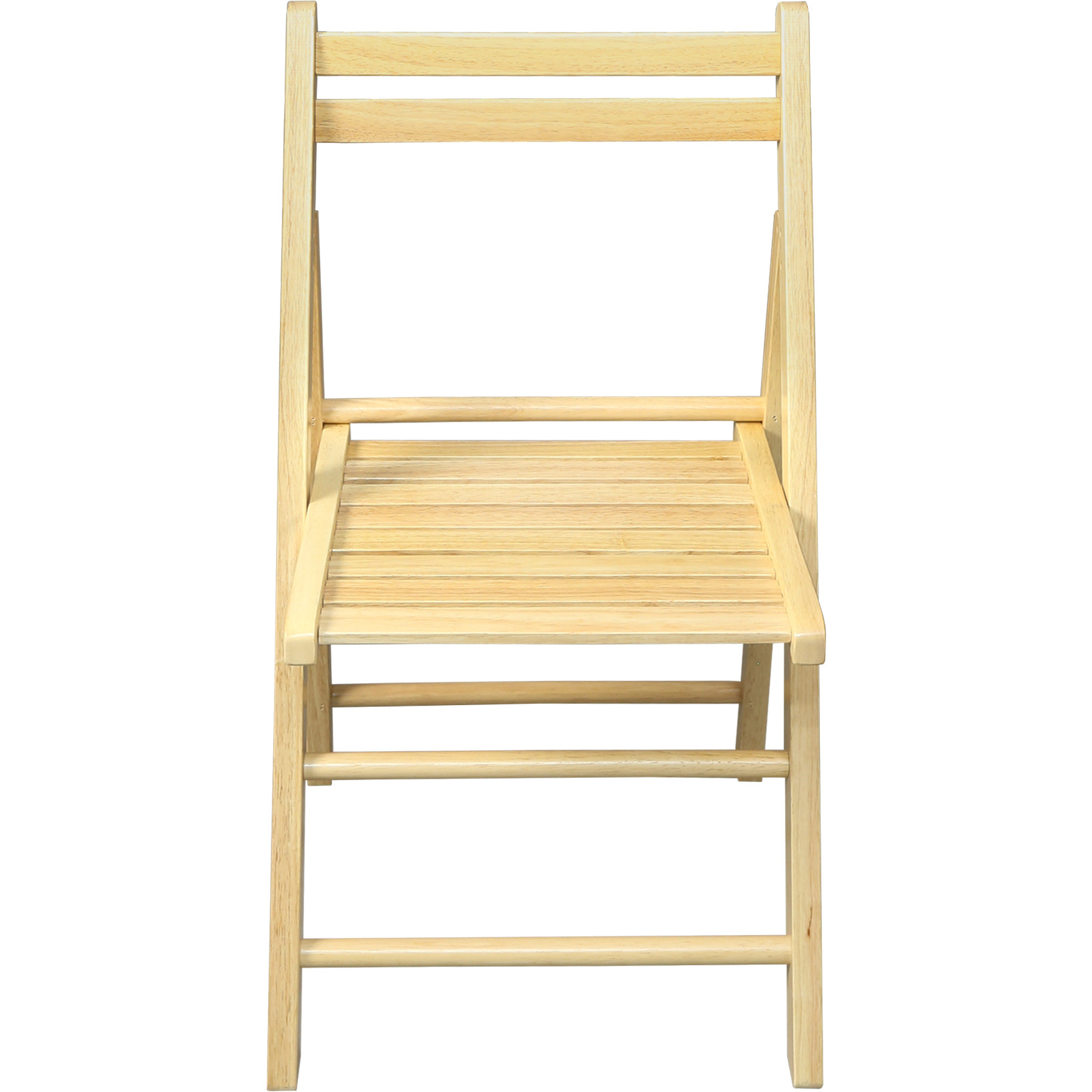 Casual Home Wooden Folding Chairs 2-Pcs Set - Natural