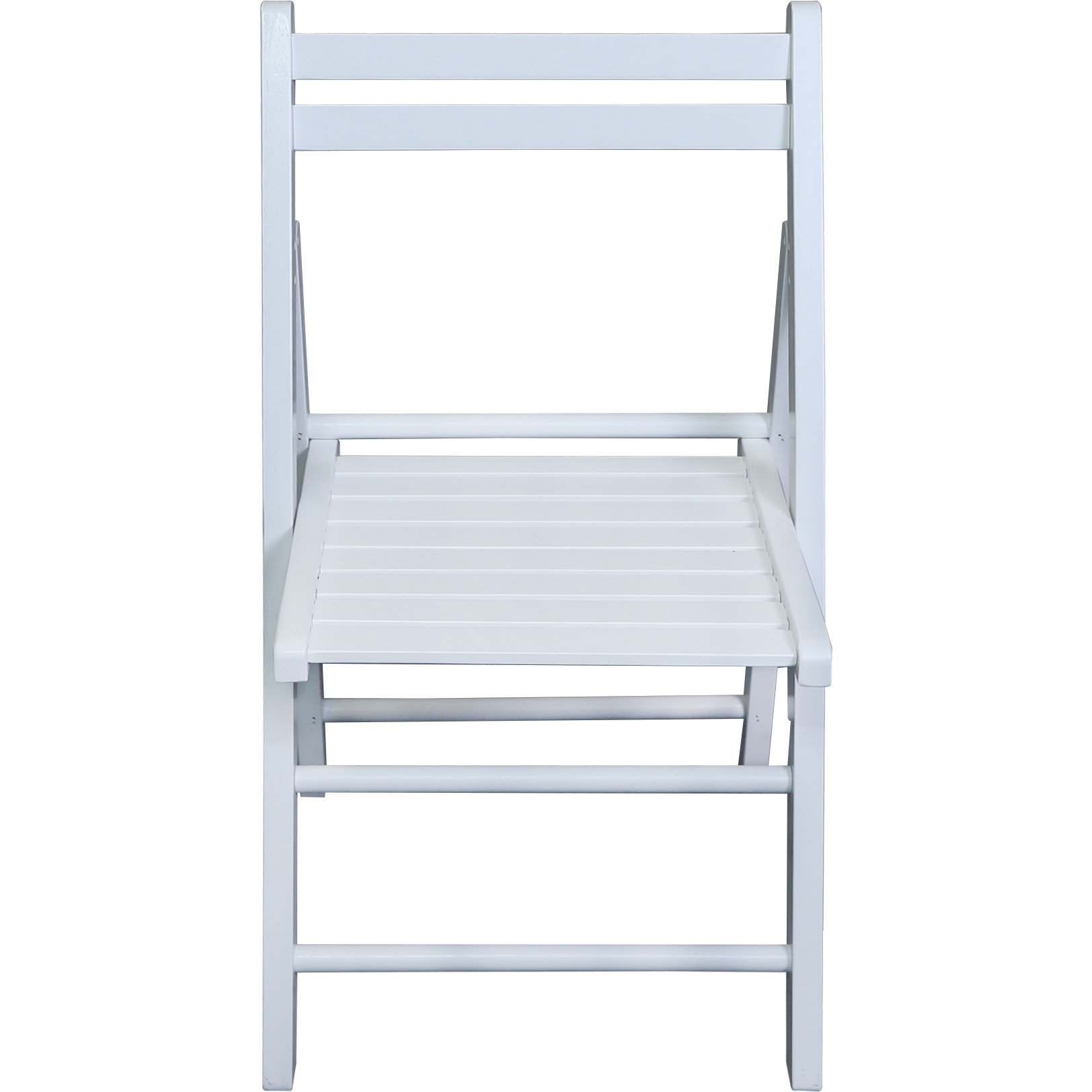 Casual Home Wooden Folding Chairs 2-Pcs Set - White
