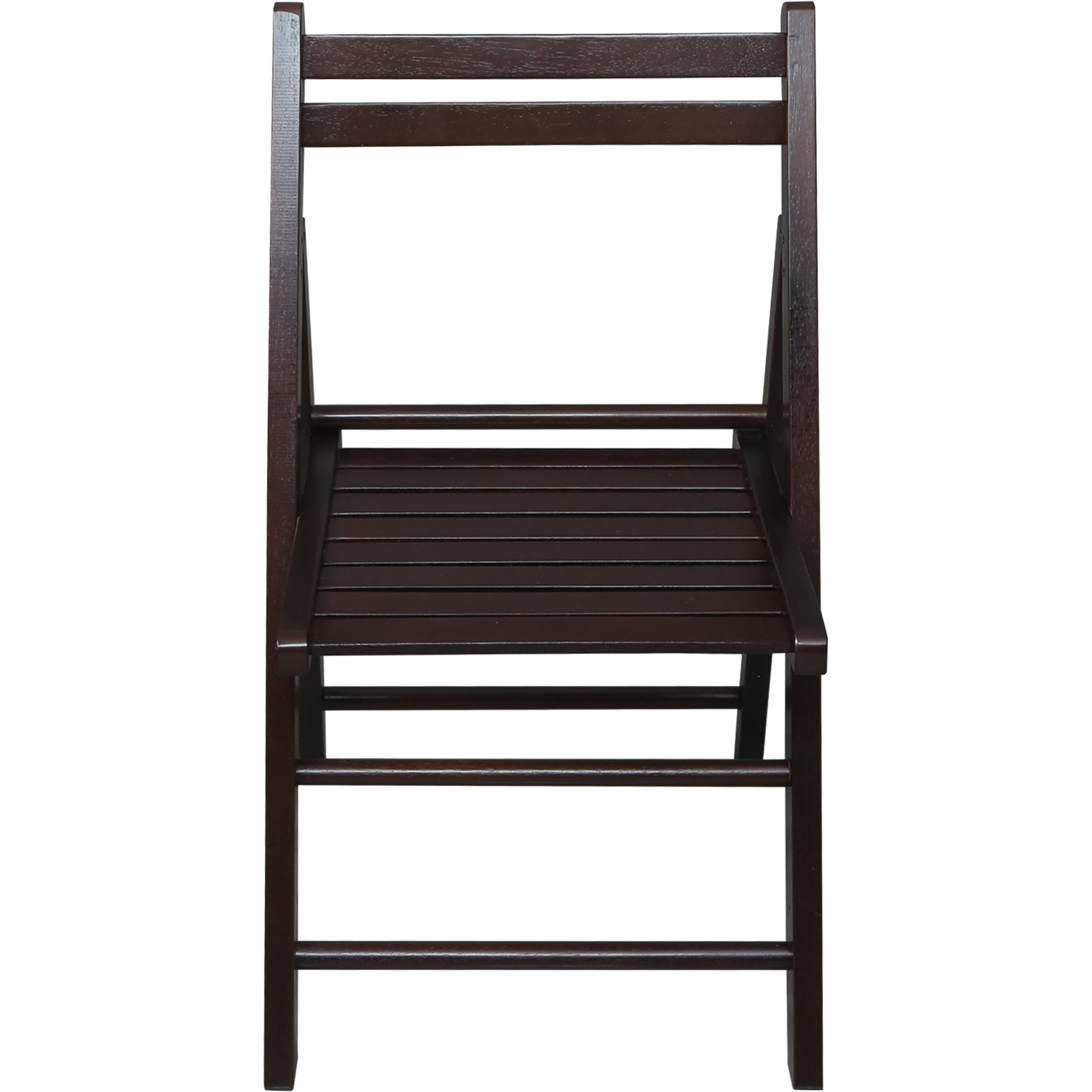 Casual Home Wooden Folding Chairs 2-Pcs Set - Espresso