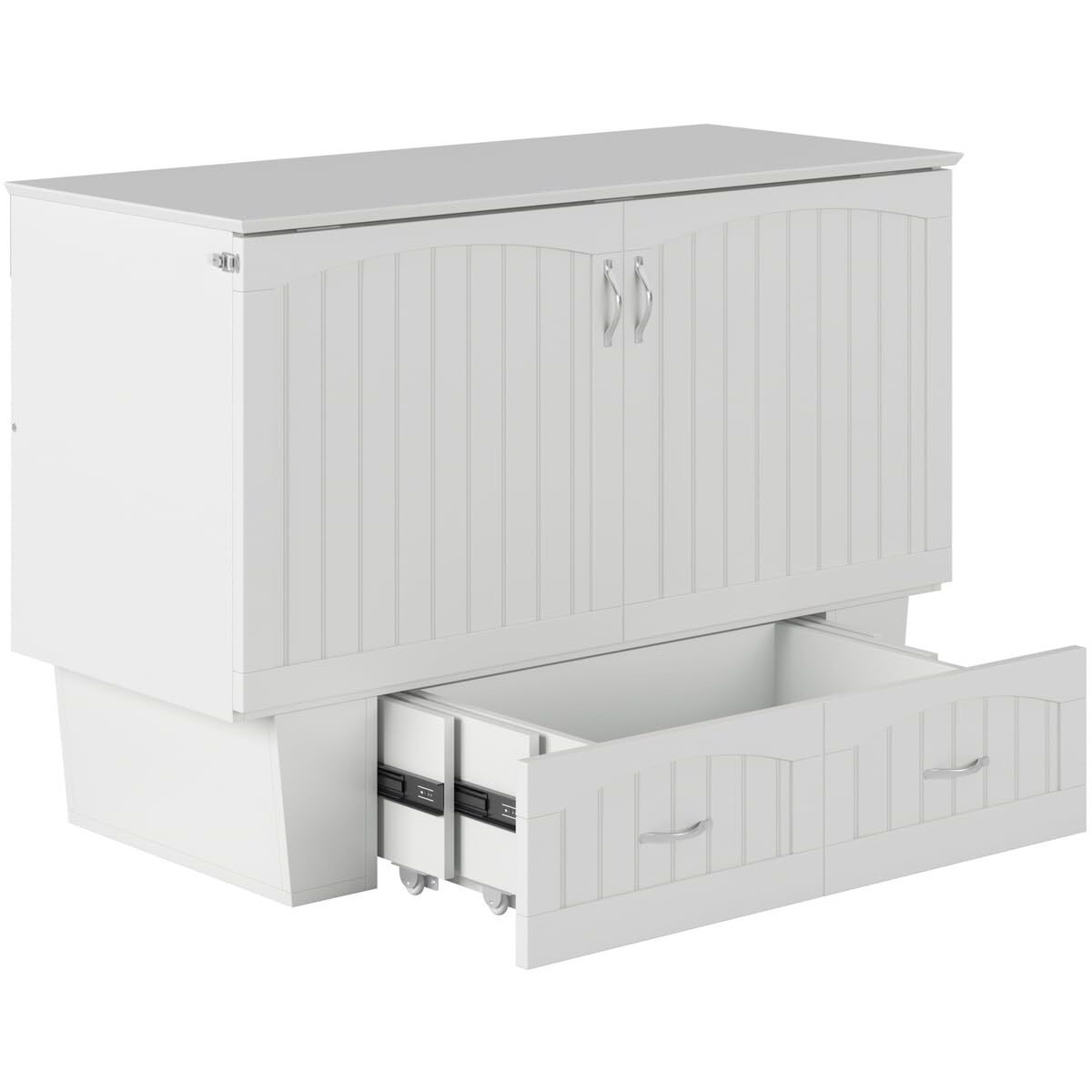 Nantucket Full Murphy Bed Chest in White