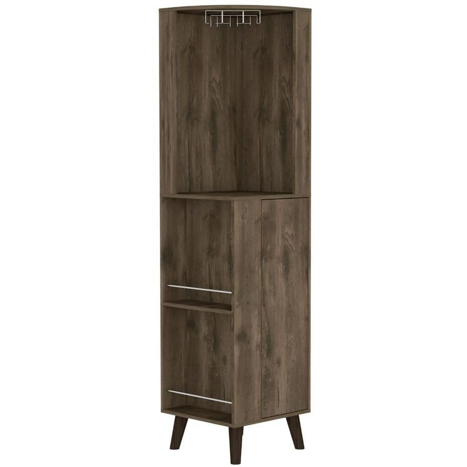 Cincinatti Corner Bar Cabinet  -Living Room -Dark Brown