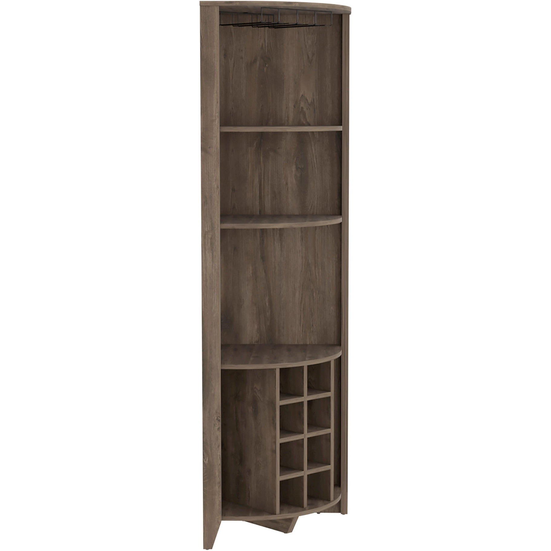 Essential Corner Bar Cabinet -Living Room -Dark Brown