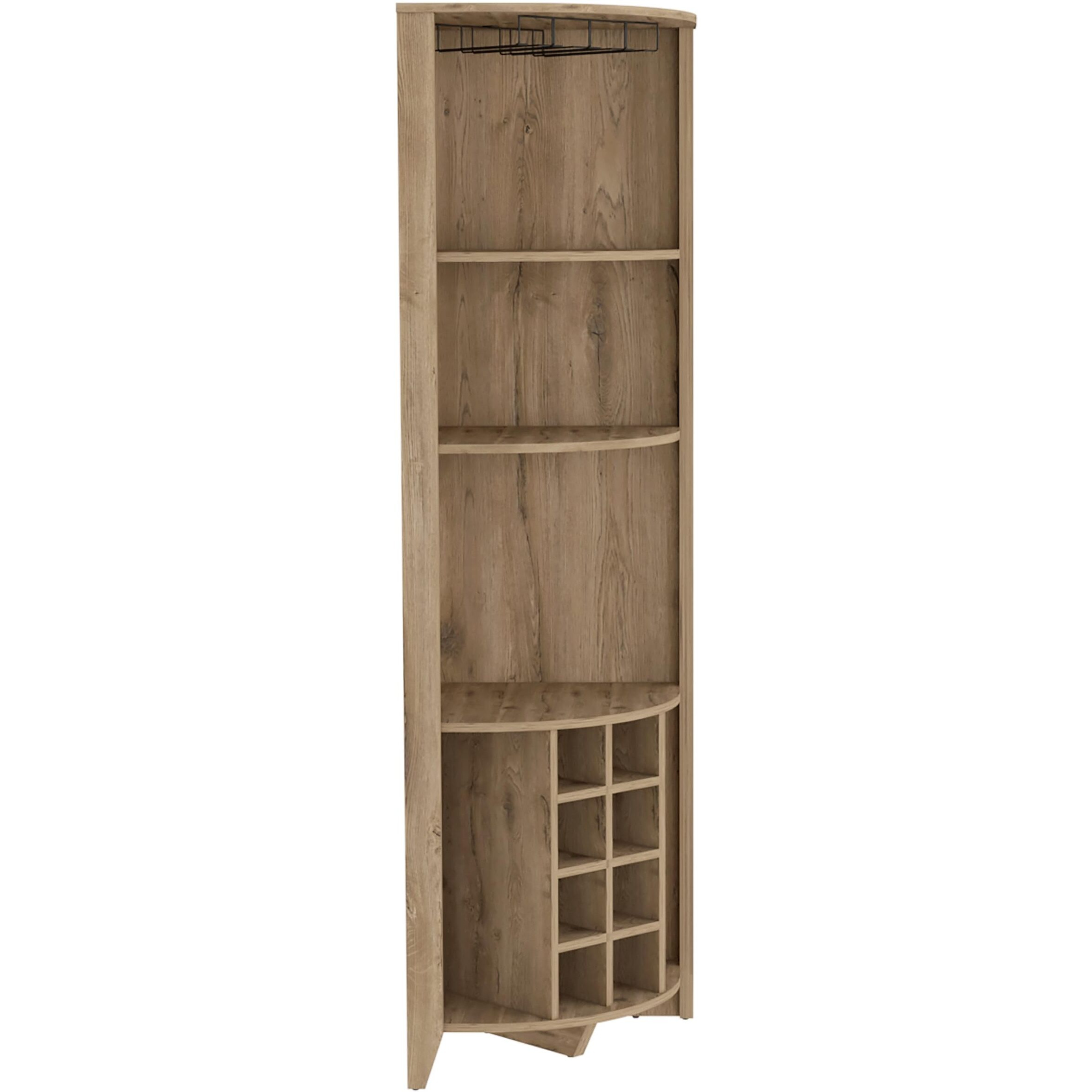 Essential Corner Bar Cabinet -Living Room -Macadamia