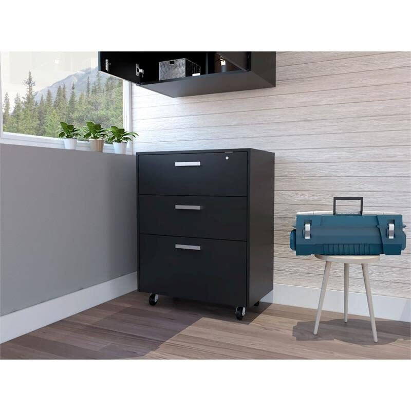 Storage Cabinet - Drawer Base Cabinet  -Garage -Black