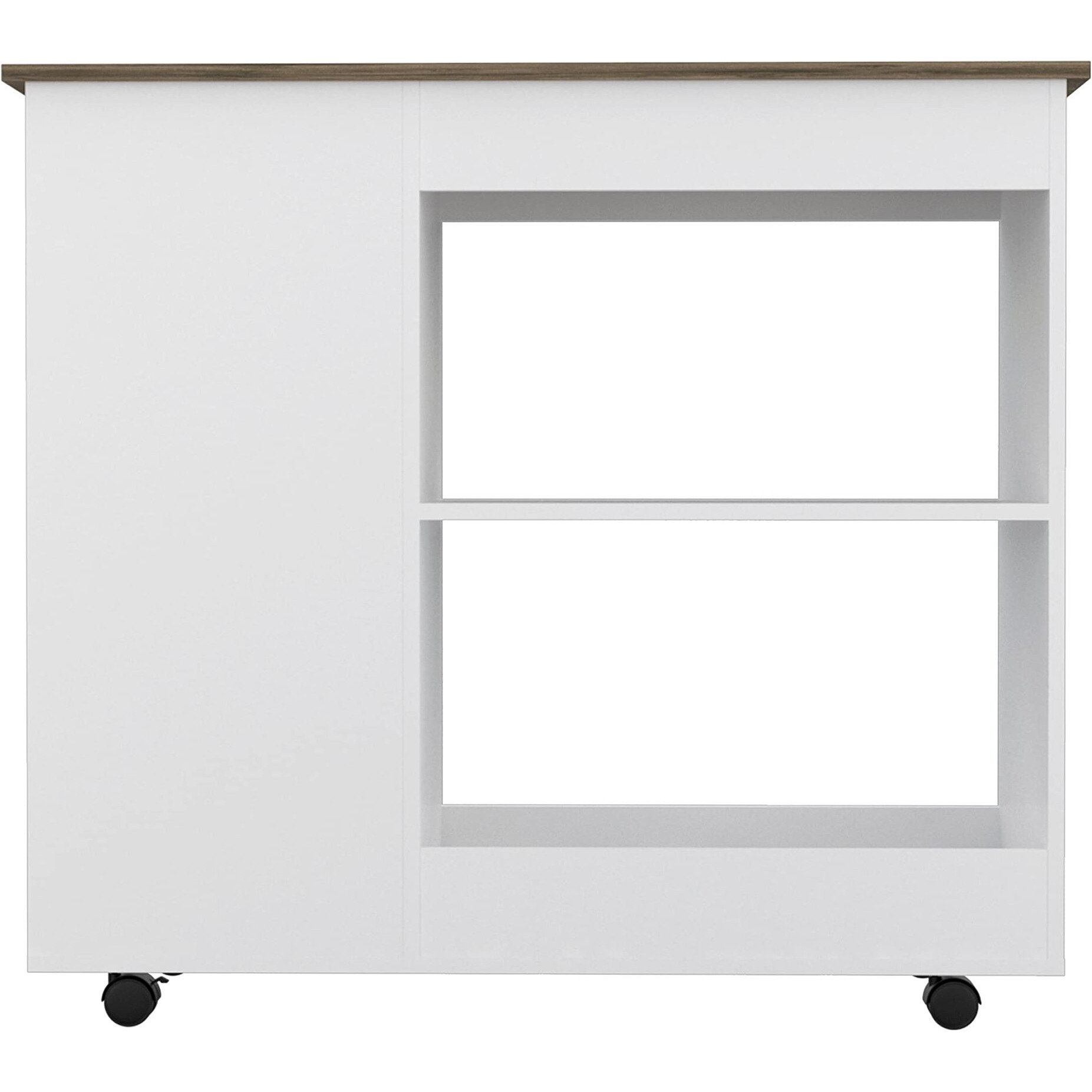 Nigella Kitchen Cart -Kitchen -White / Dark Brown