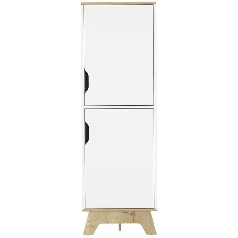 Pamplona Single Kitchen Pantry -Kitchen -Light Oak / White