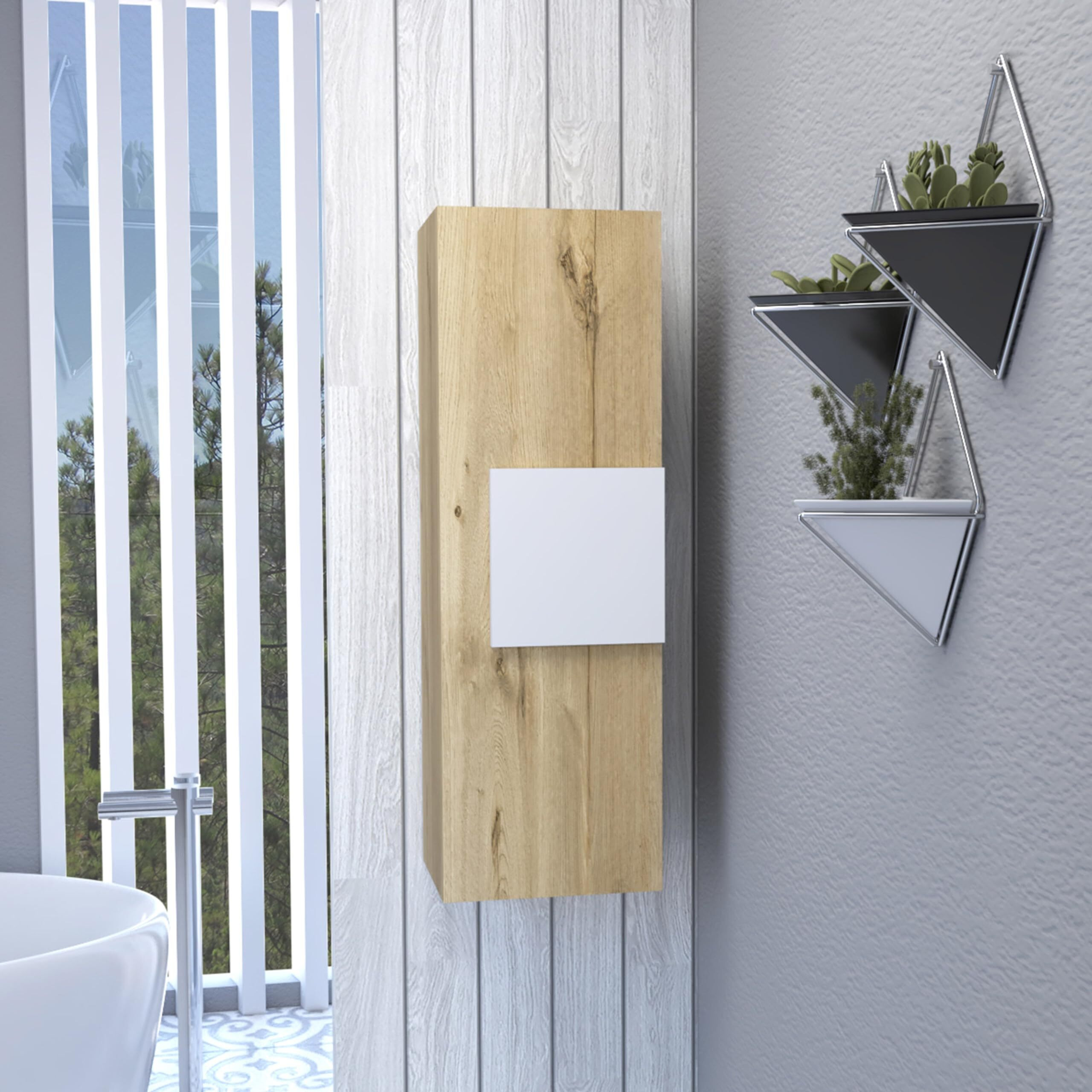 Vanguard Medicine Cabinet -Bathroom -White / Light Oak