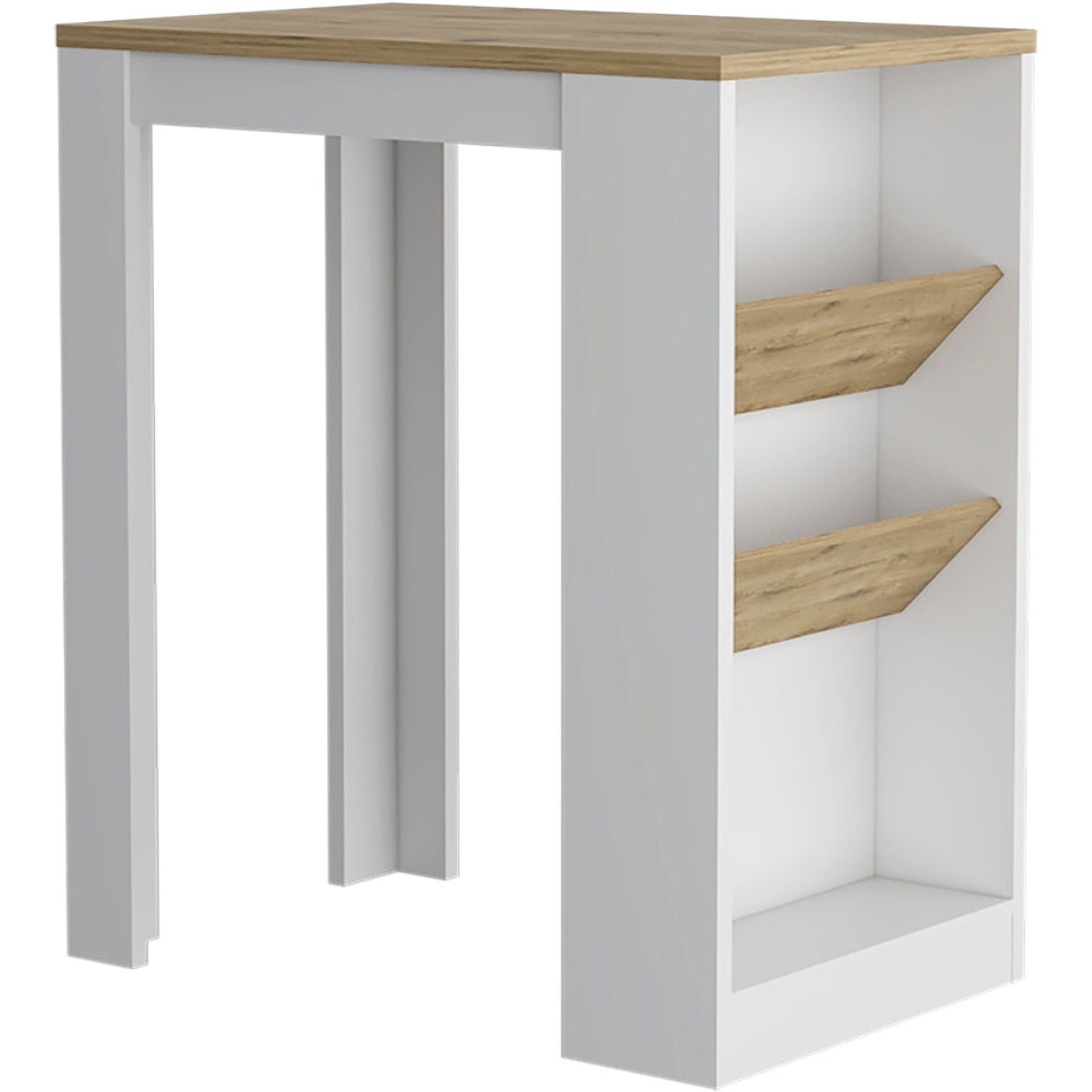 Syrah Kitchen Island -Kitchen-White / Macadamia