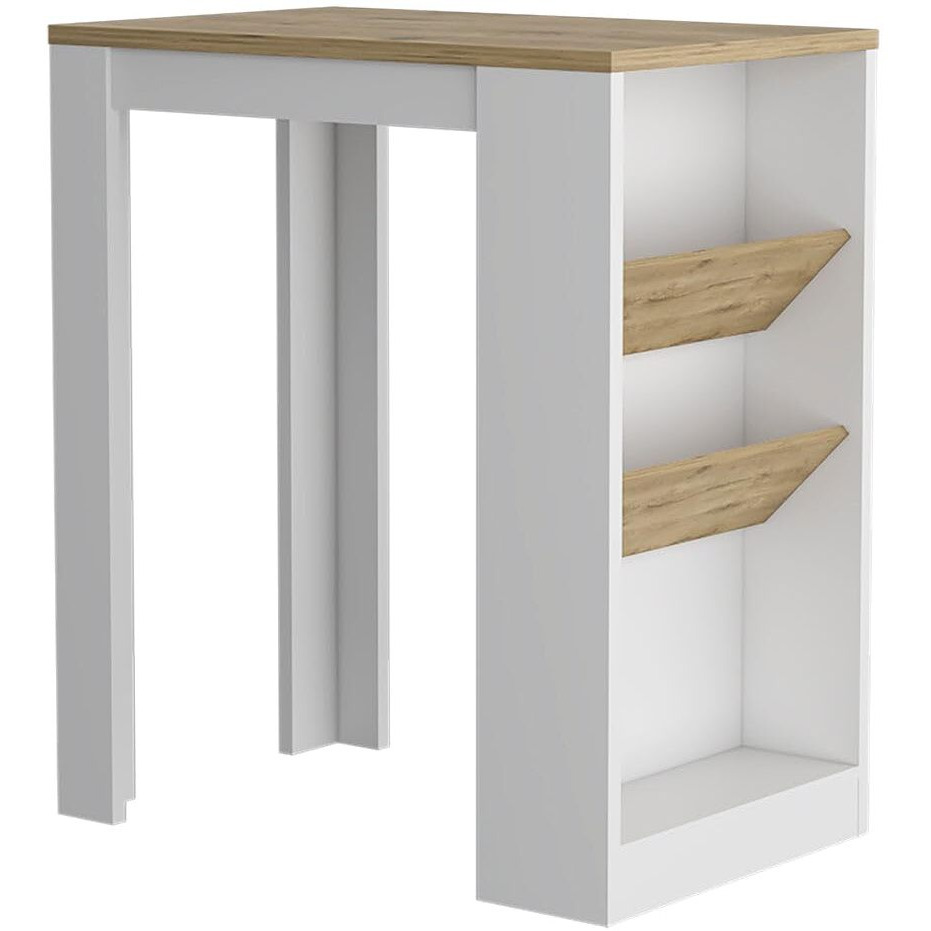 Syrah Kitchen Island -Kitchen-White / Macadamia