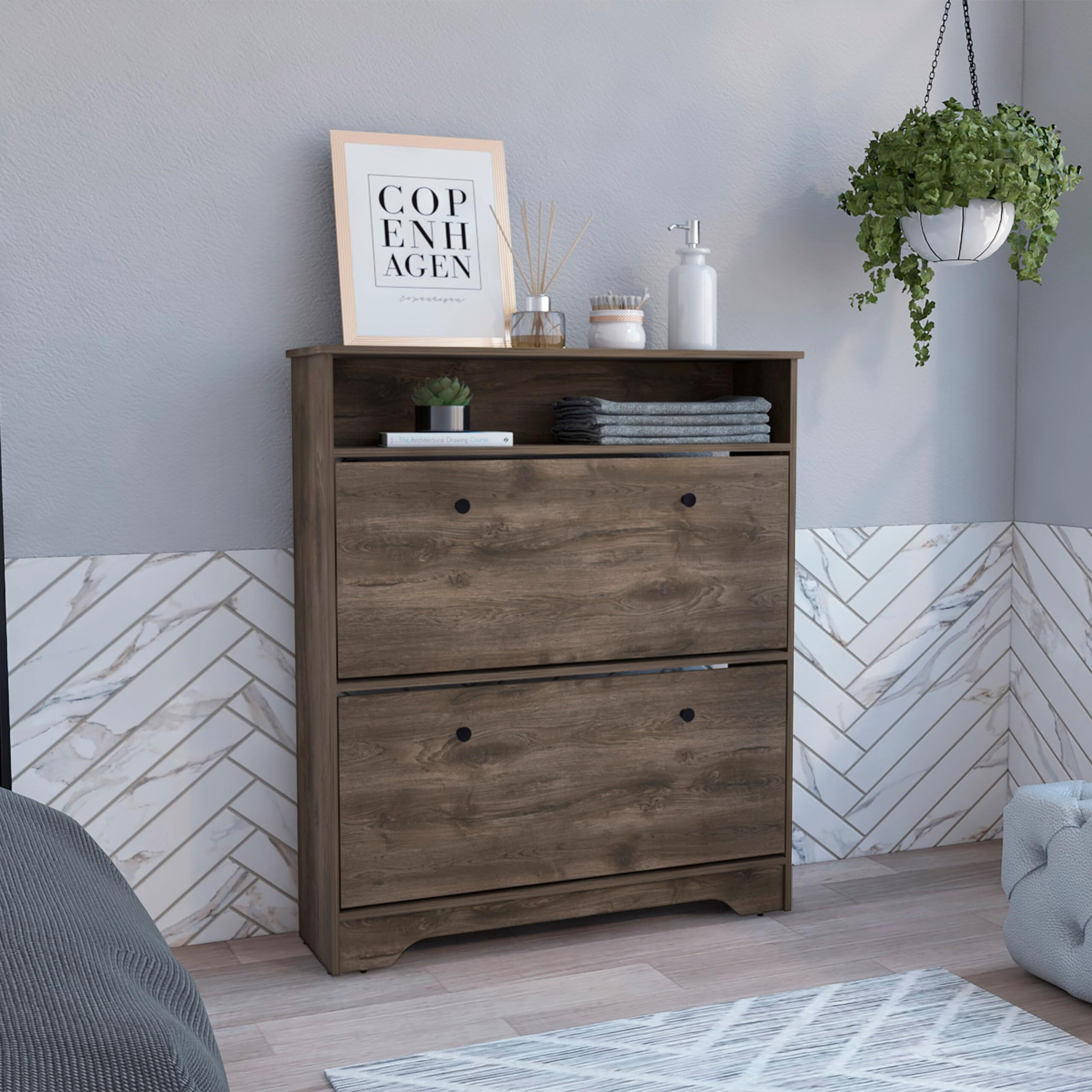Calgary Shoe Rack  -Bedroom -Dark Brown