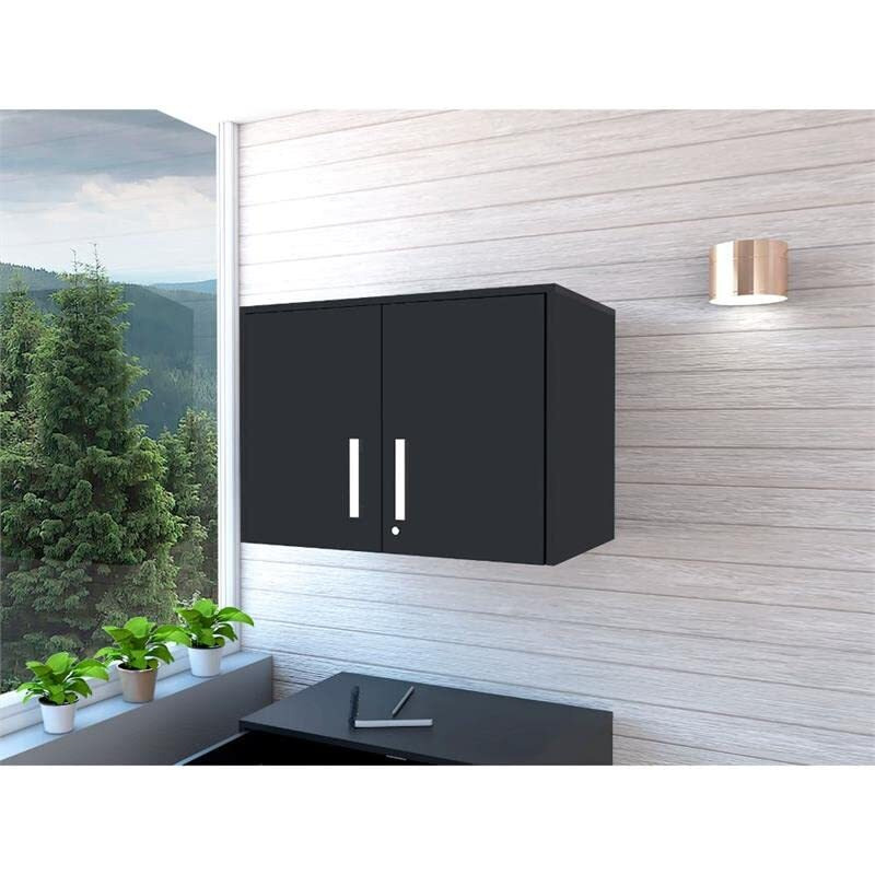 Storage Cabinet - Wall Cabinet  -Garage -Black